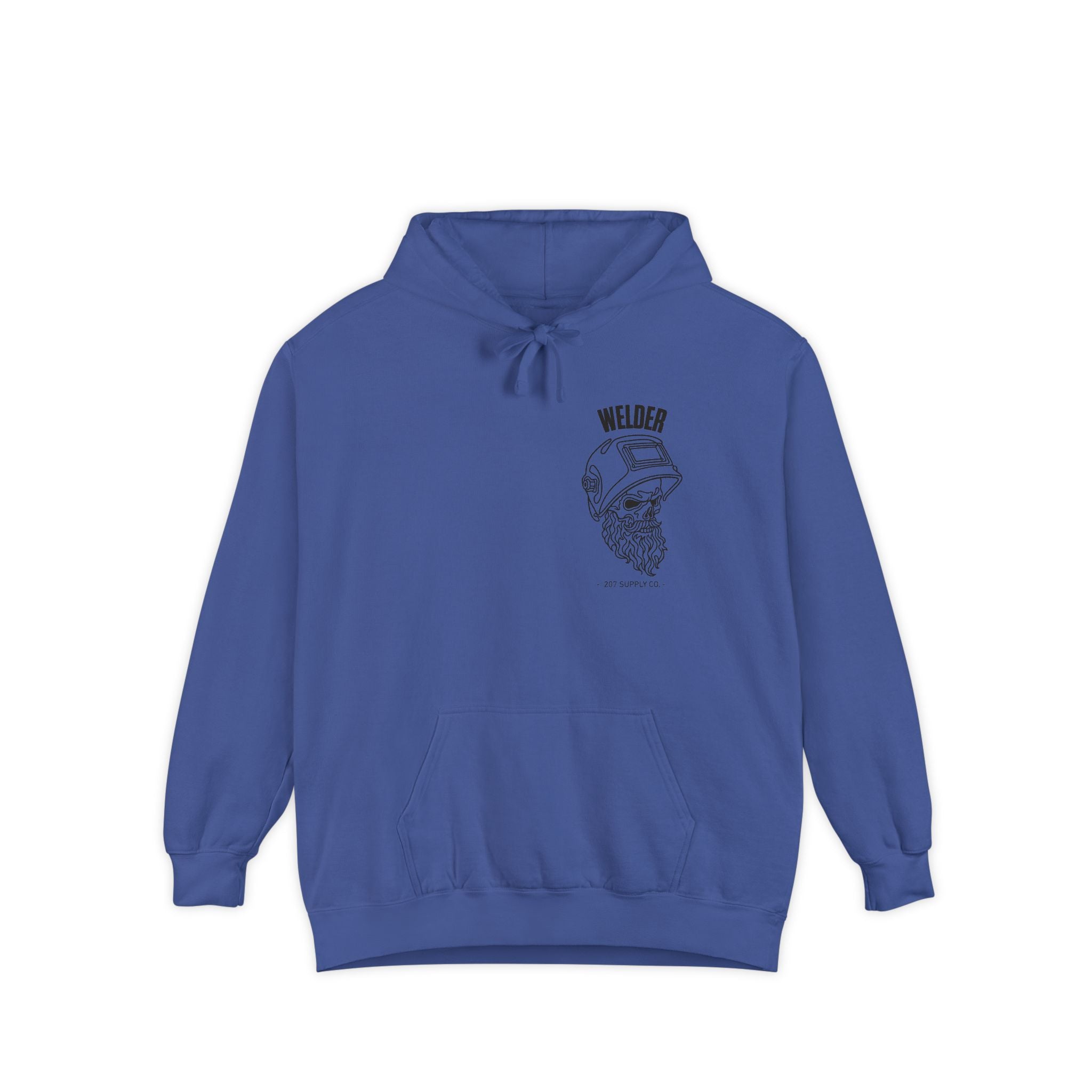 Skull Welder Hoodie — Flo Blue
