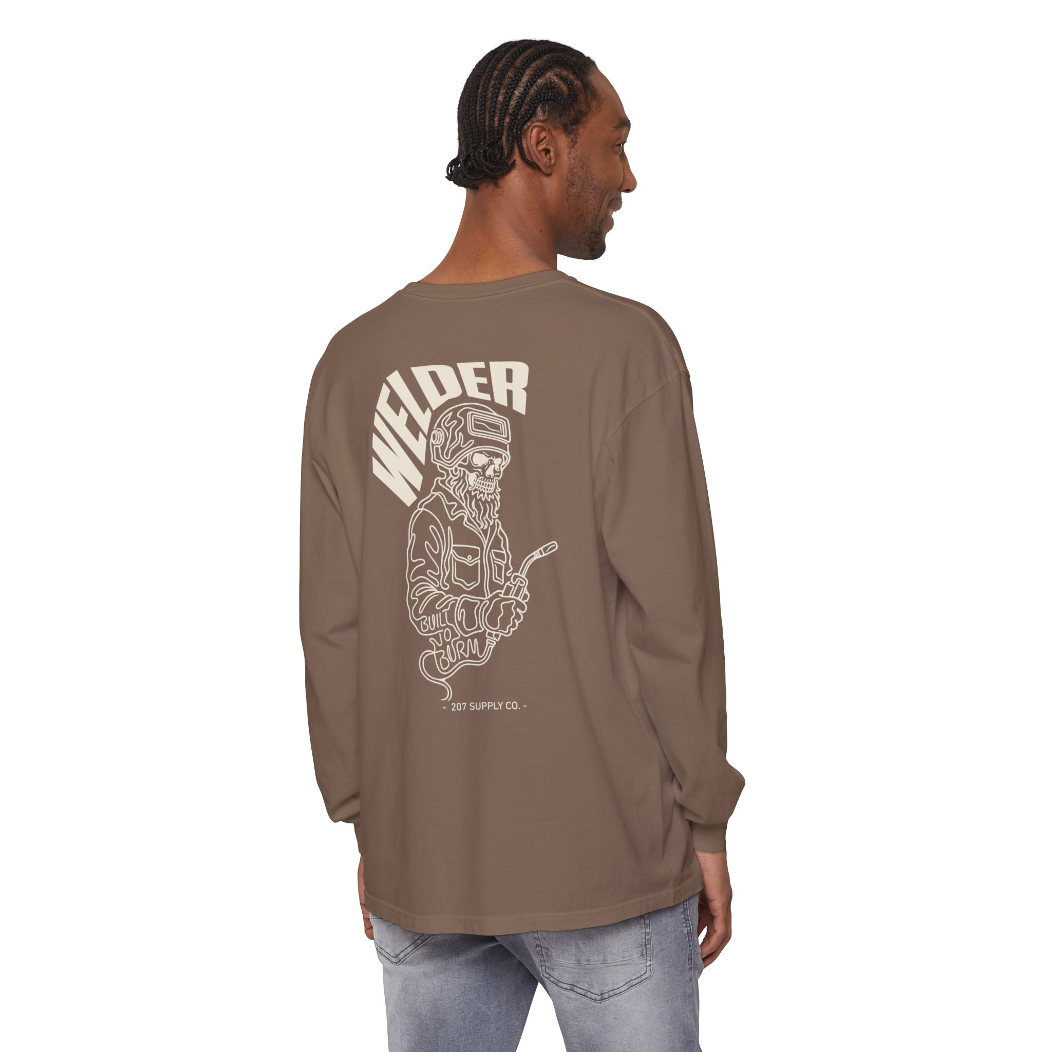 Welder Skull Long Sleeve Tee - Dark
