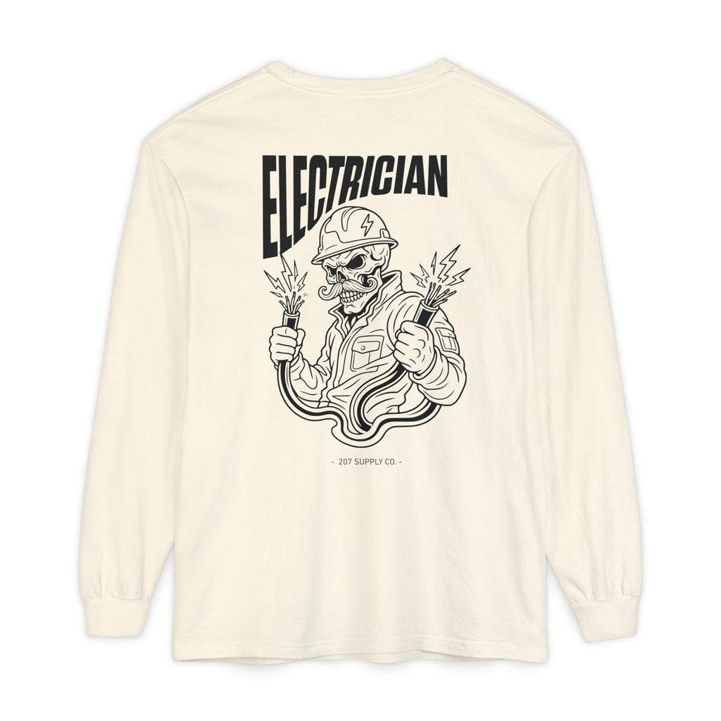 Electrician Skull Long Sleeve Tee