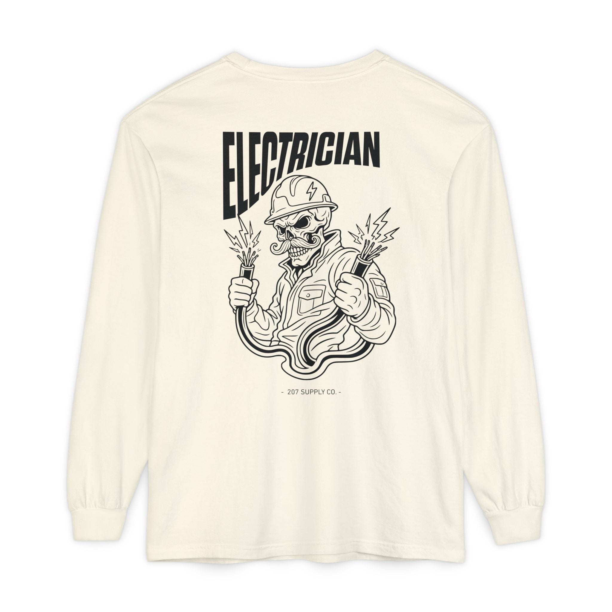 Electrician Skull Long Sleeve Tee
