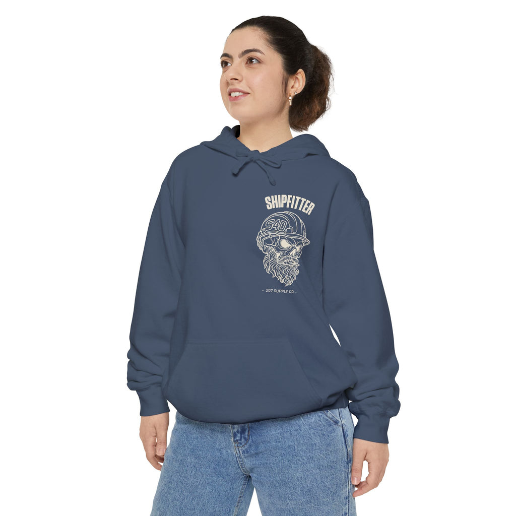Shipfitter Bearded Skull Hoodie - Dark