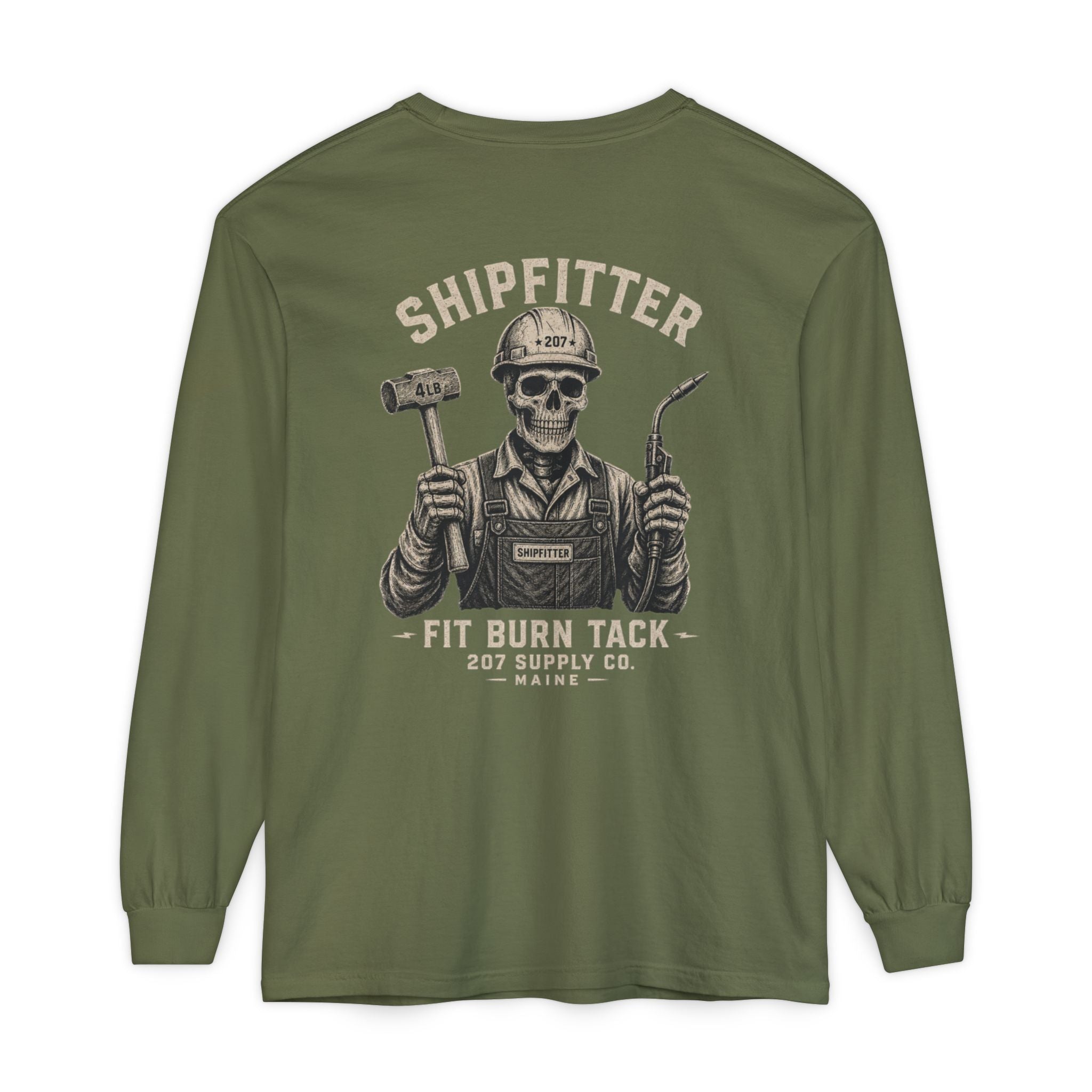 Premium Shipfitter Long Sleeve — Premium Shipfitter Skull