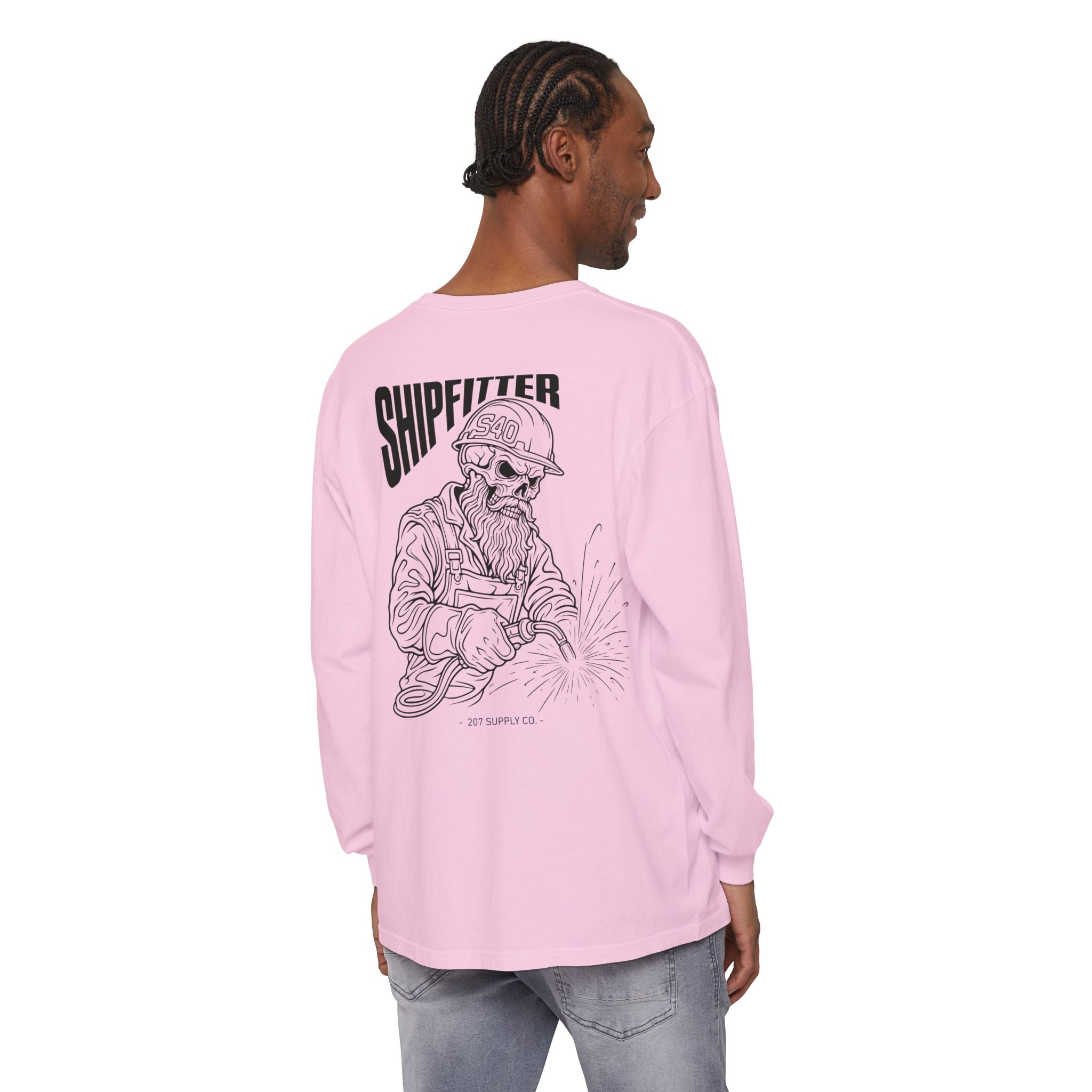 Shipfitter Bearded Skull Long Sleeve
