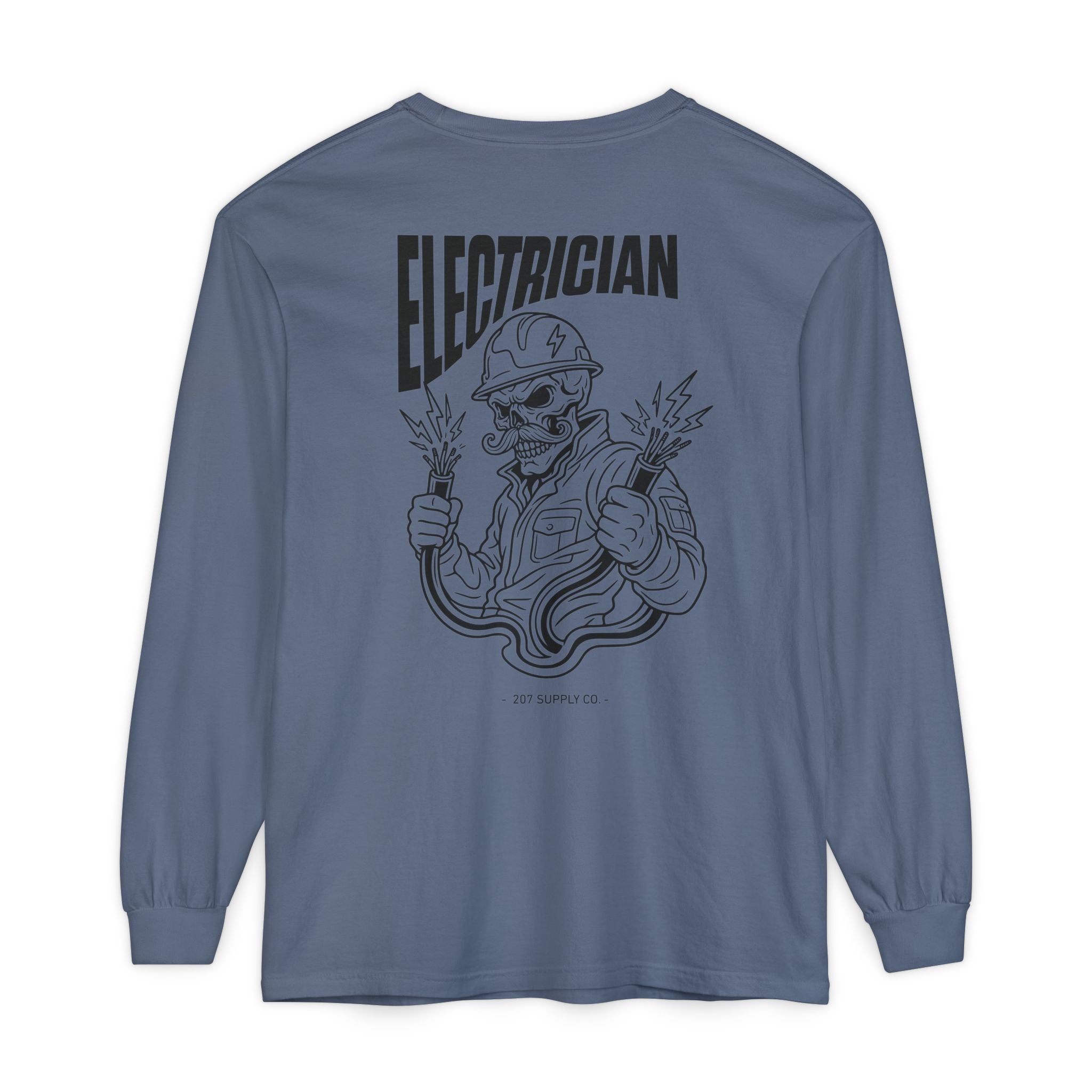 Electrician Skull Long Sleeve Tee