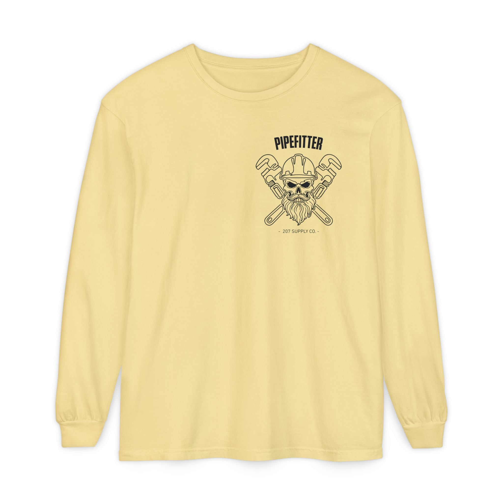 Pipefitter Skull Long Sleeve T-Shirt