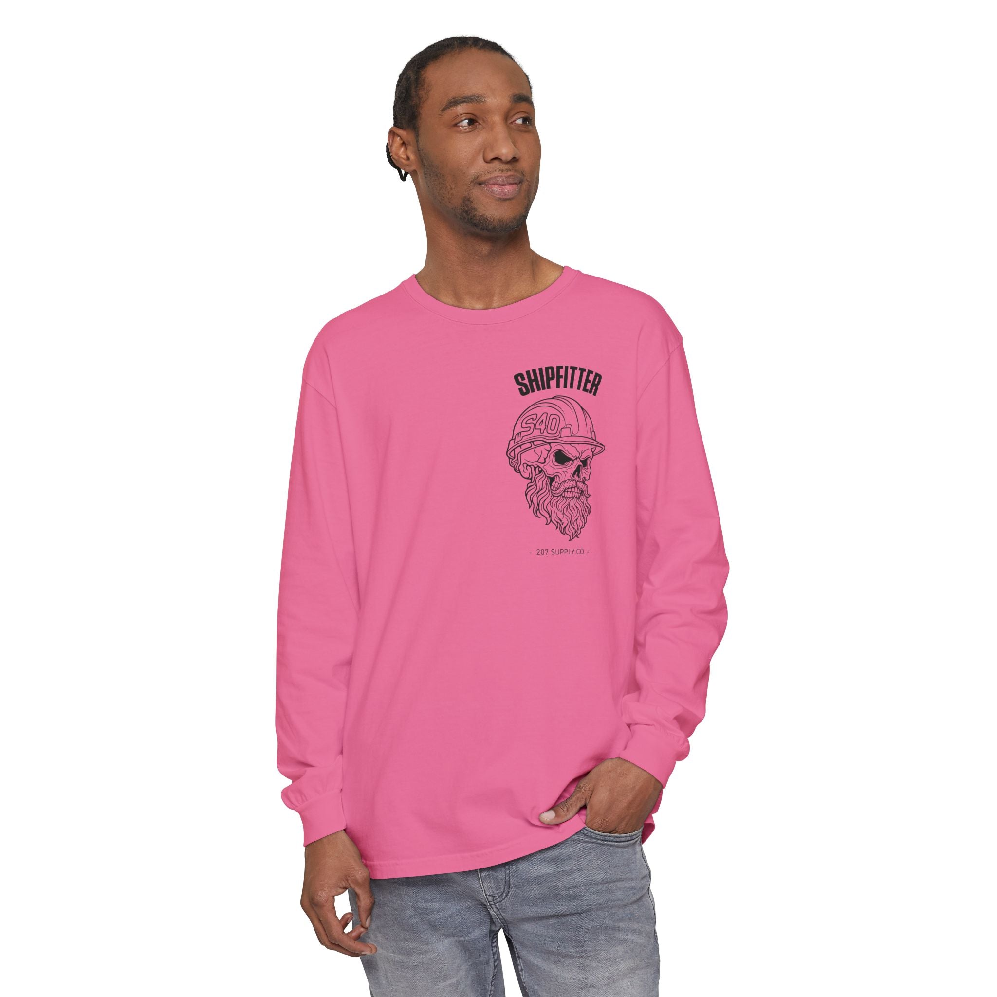 Shipfitter Bearded Skull Long Sleeve