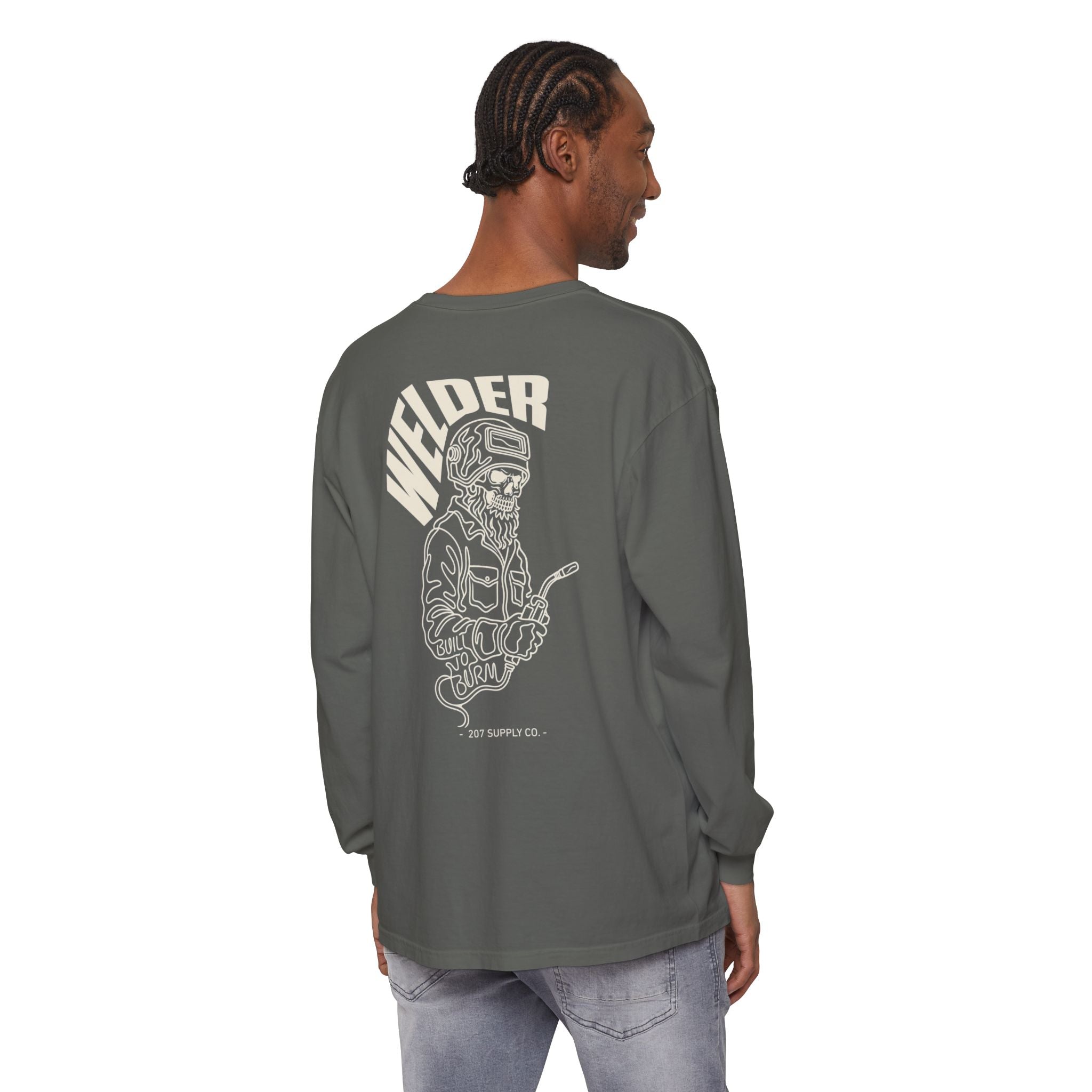 Welder Skull Long Sleeve Tee - Dark