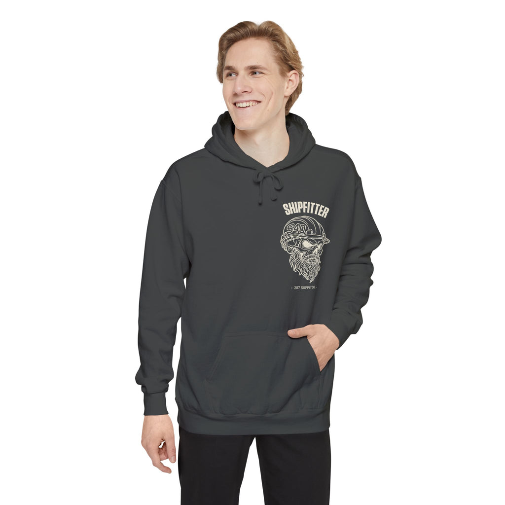 Shipfitter Bearded Skull Hoodie - Dark