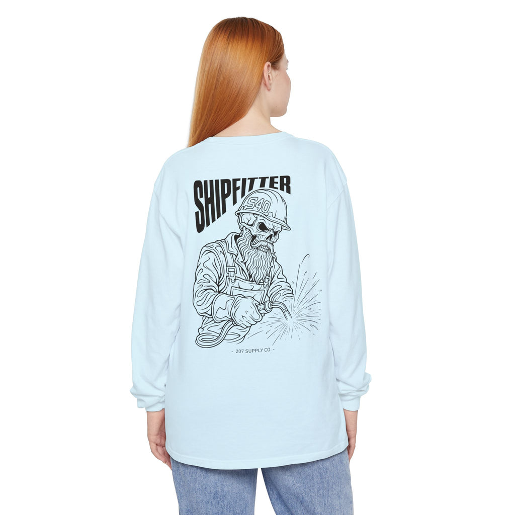 Shipfitter Bearded Skull Long Sleeve