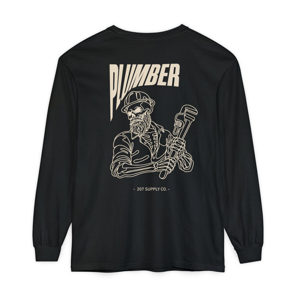 Plumber Skull Long Sleeve Tee - Dark