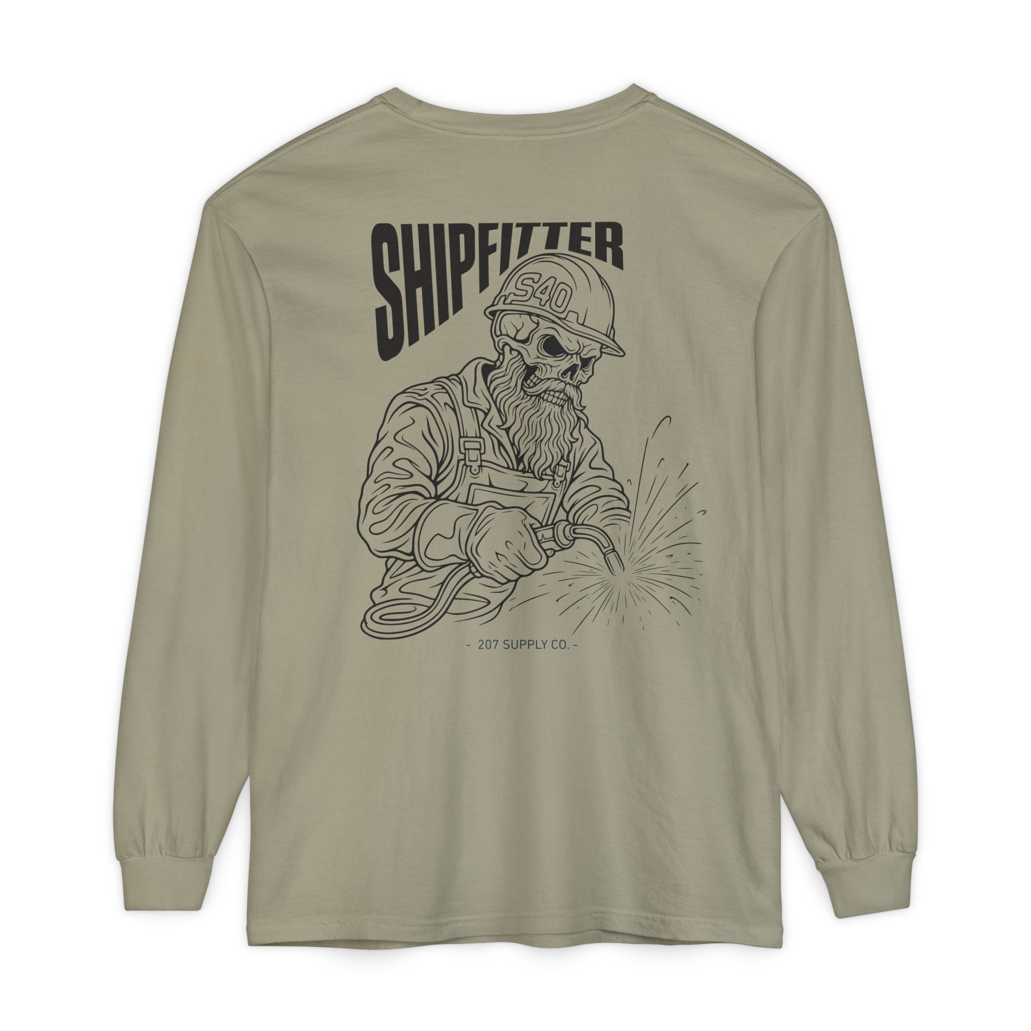 Shipfitter Bearded Skull Long Sleeve