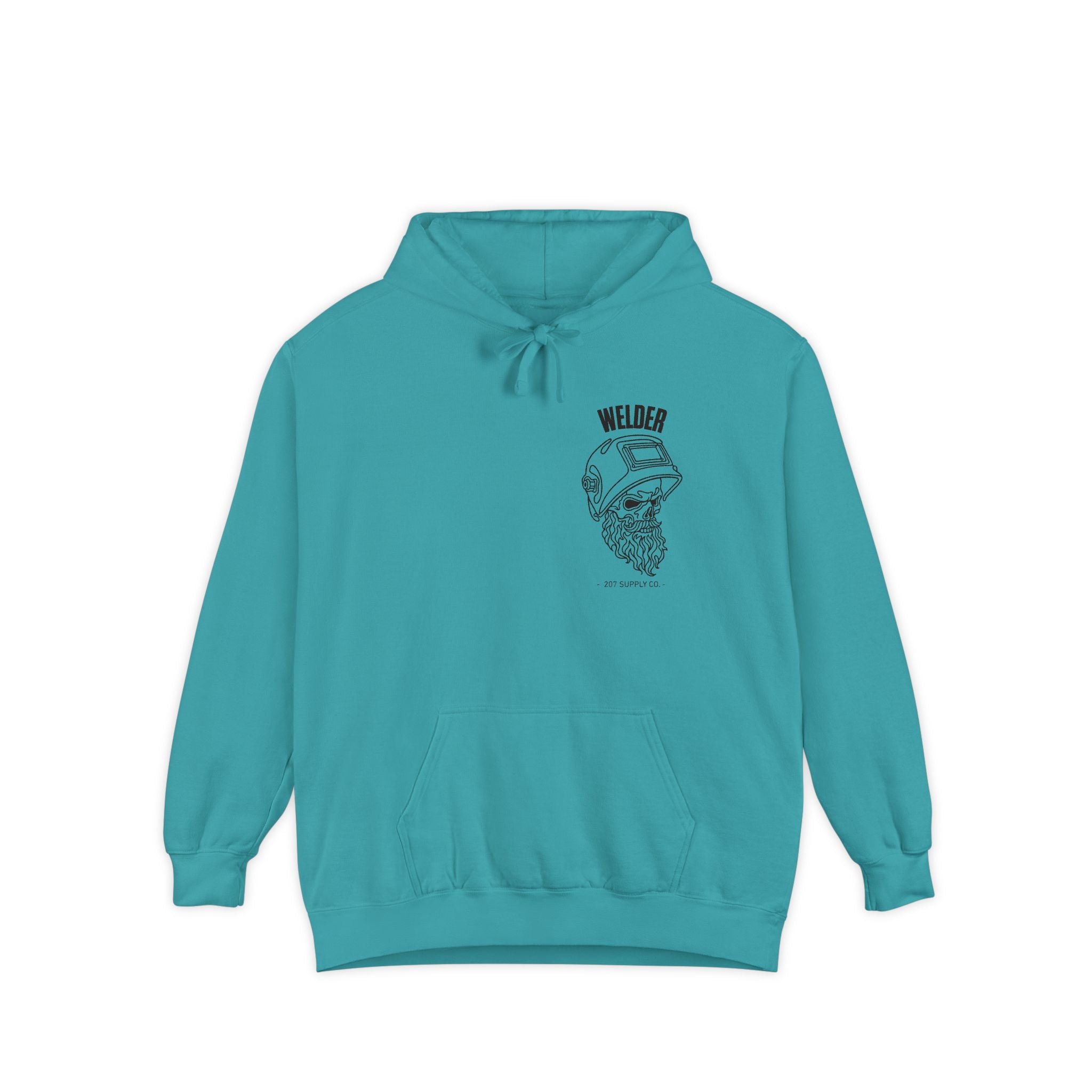 Skull Welder Hoodie — Seafoam