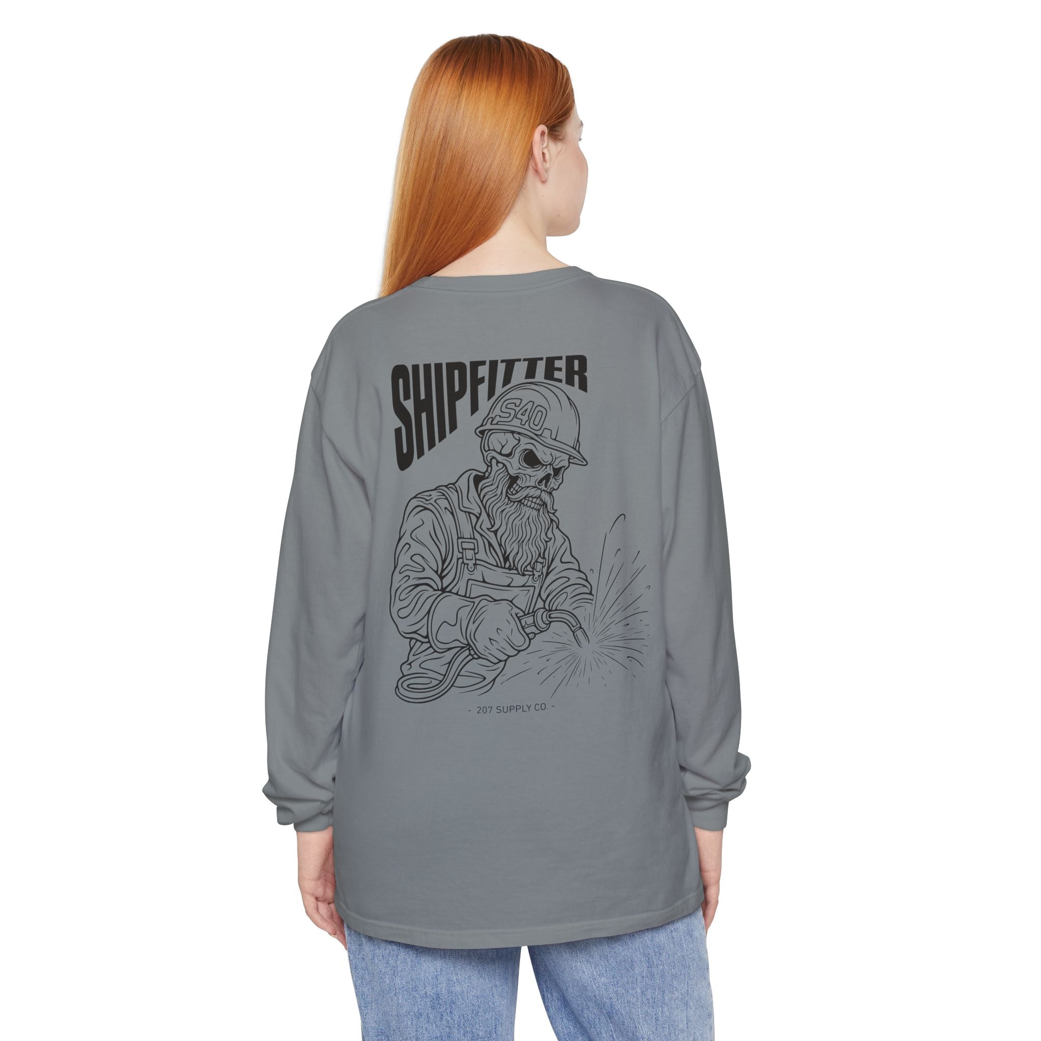 Shipfitter Bearded Skull Long Sleeve