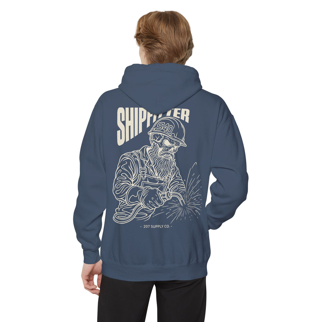 Shipfitter Bearded Skull Hoodie - Dark