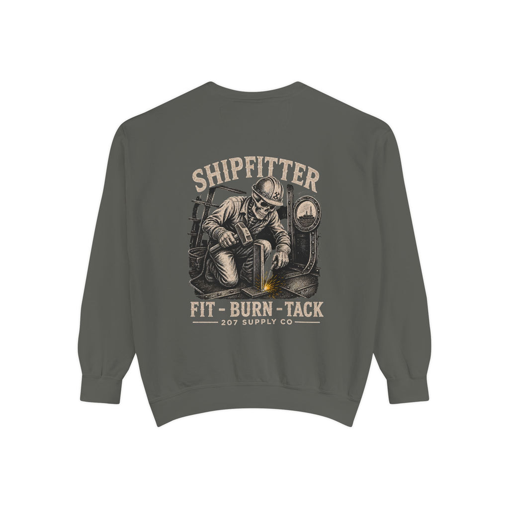 Premium Shipfitter Crewneck — Heavyweight Garment-Dyed