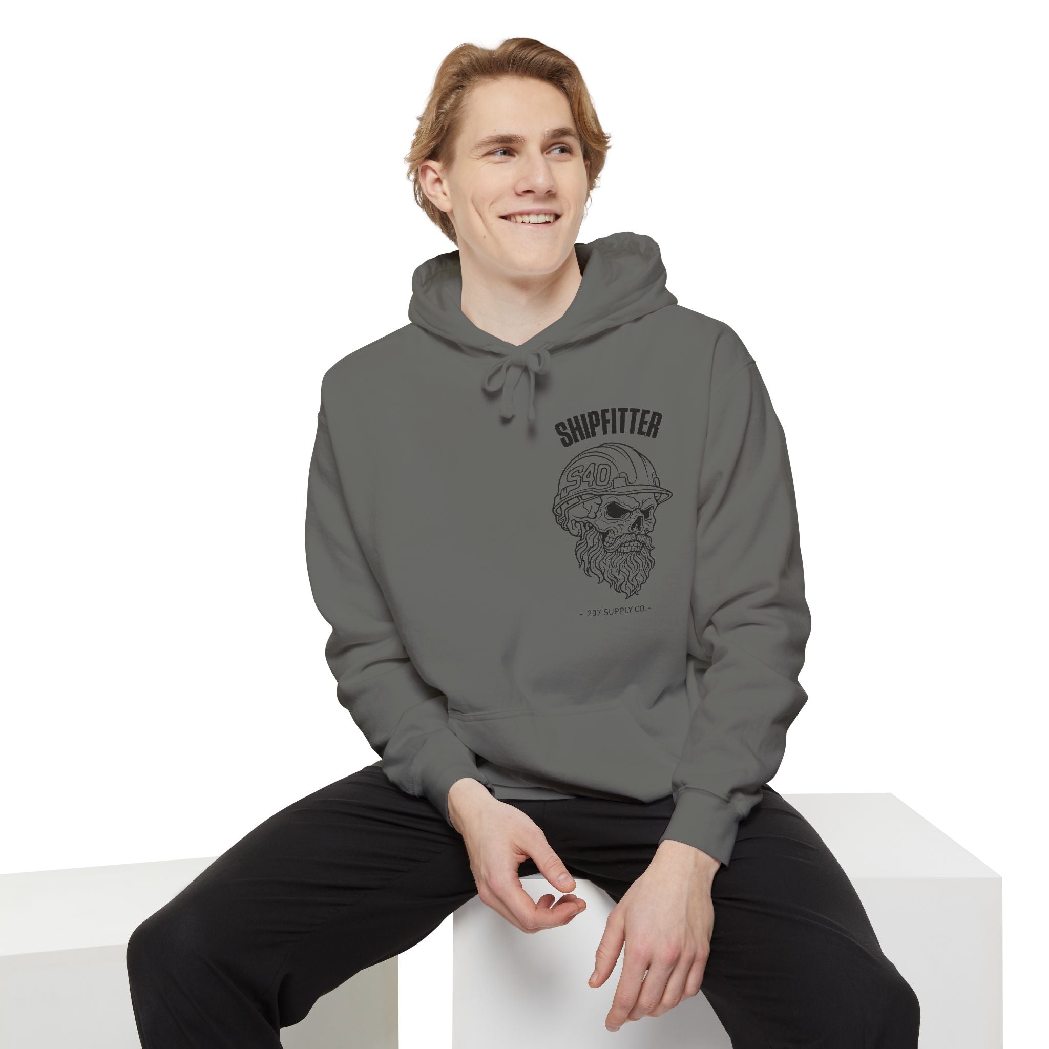 Shipfitter Bearded Skull Hoodie