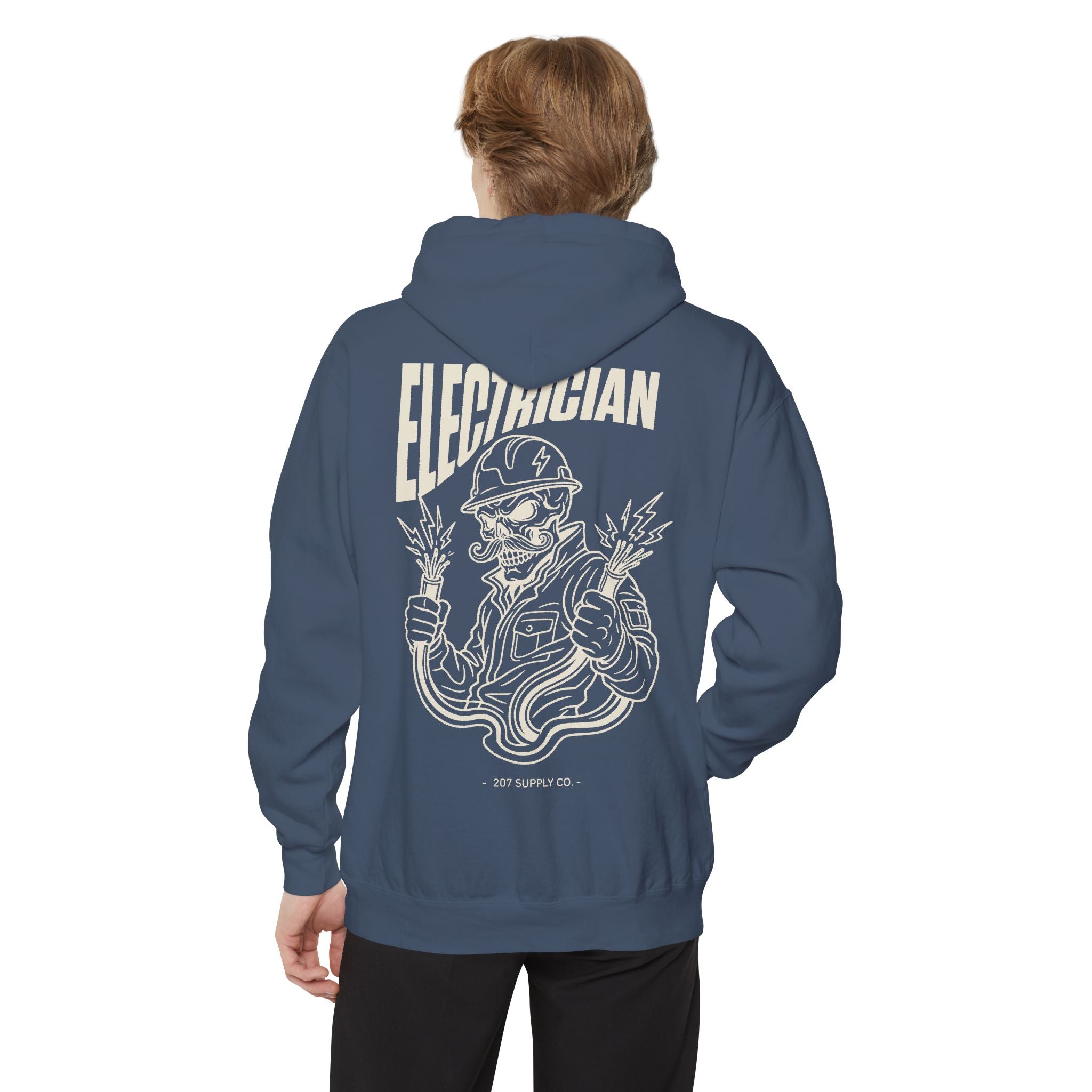 Electrician Skull Hoodie - Dark
