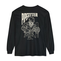Pipefitter Skull Long Sleeve T-Shirt - Dark