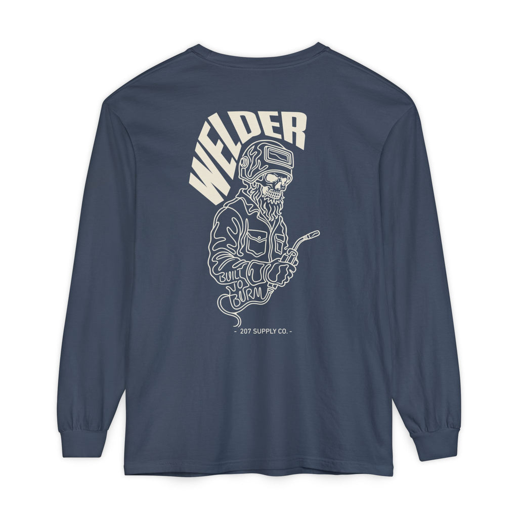Welder Skull Long Sleeve Tee - Dark