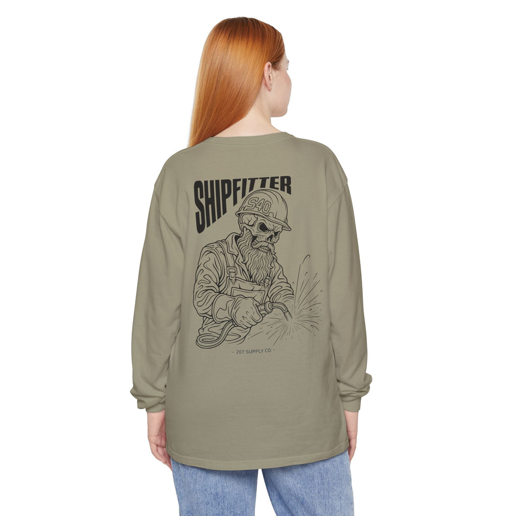 Shipfitter Bearded Skull Long Sleeve
