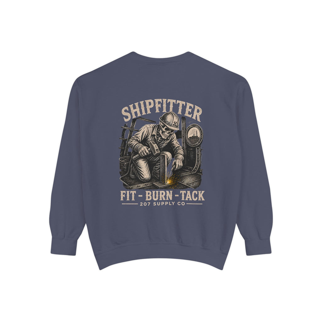 Premium Shipfitter Crewneck — Heavyweight Garment-Dyed
