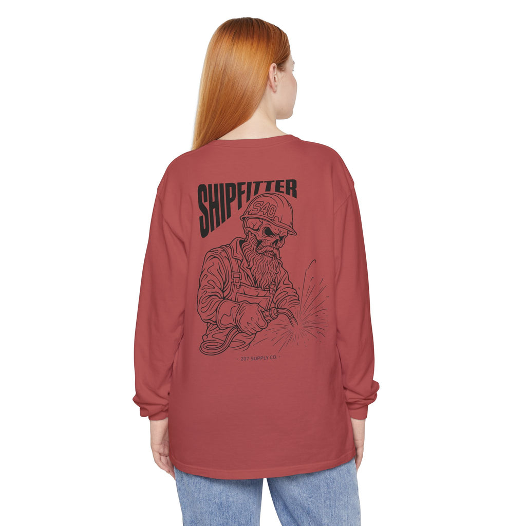Shipfitter Bearded Skull Long Sleeve