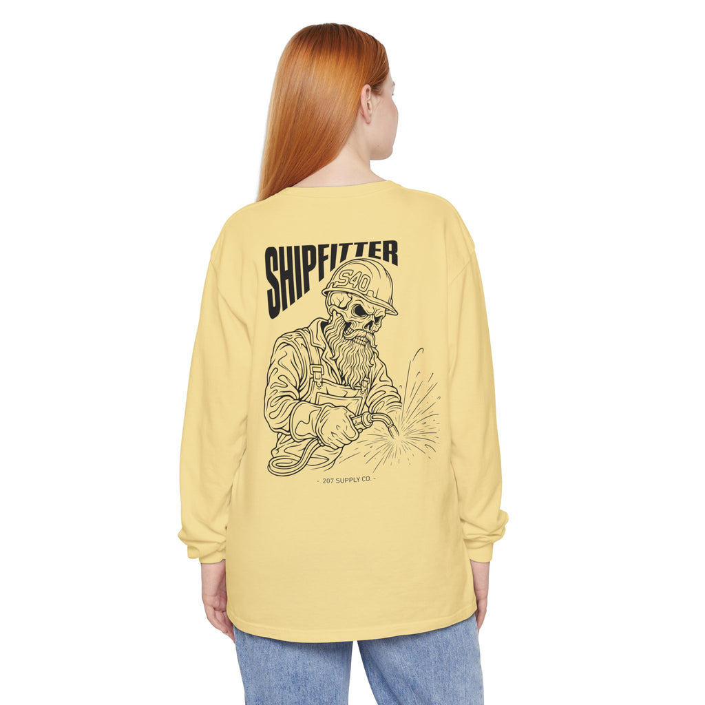 Shipfitter Bearded Skull Long Sleeve