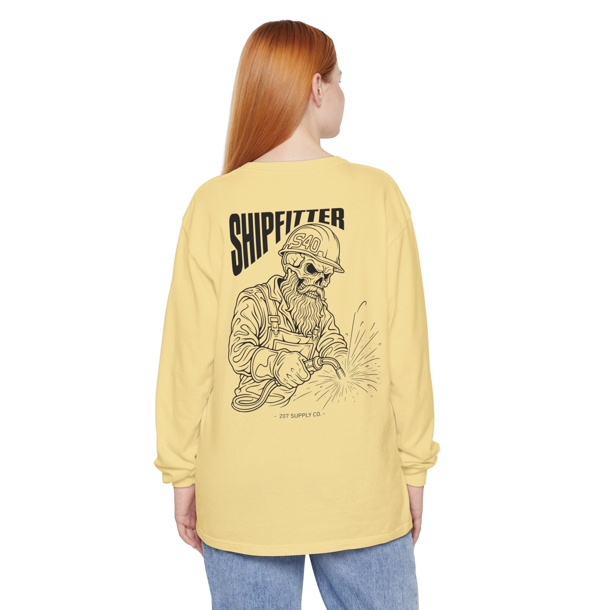 Shipfitter Bearded Skull Long Sleeve