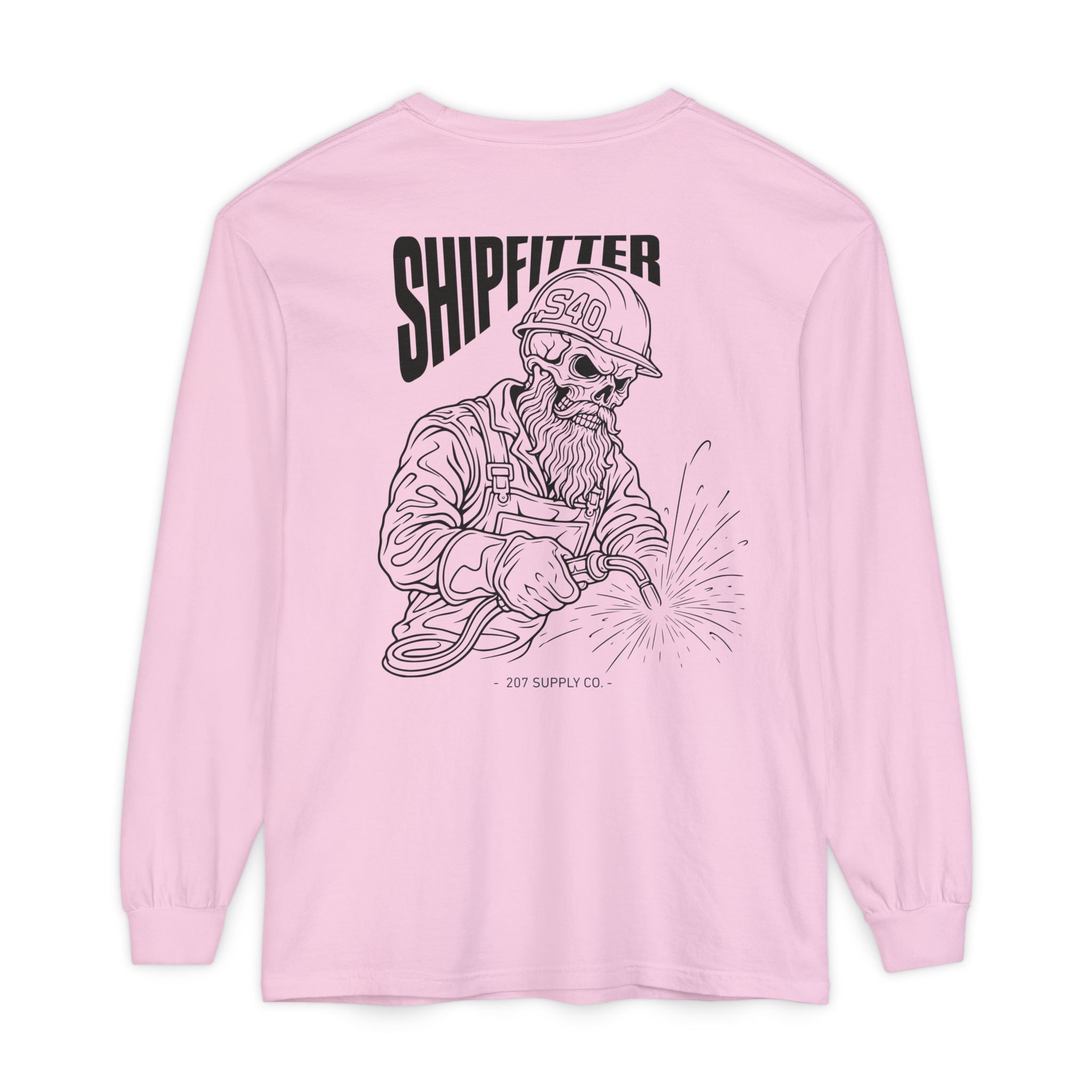 Shipfitter Bearded Skull Long Sleeve
