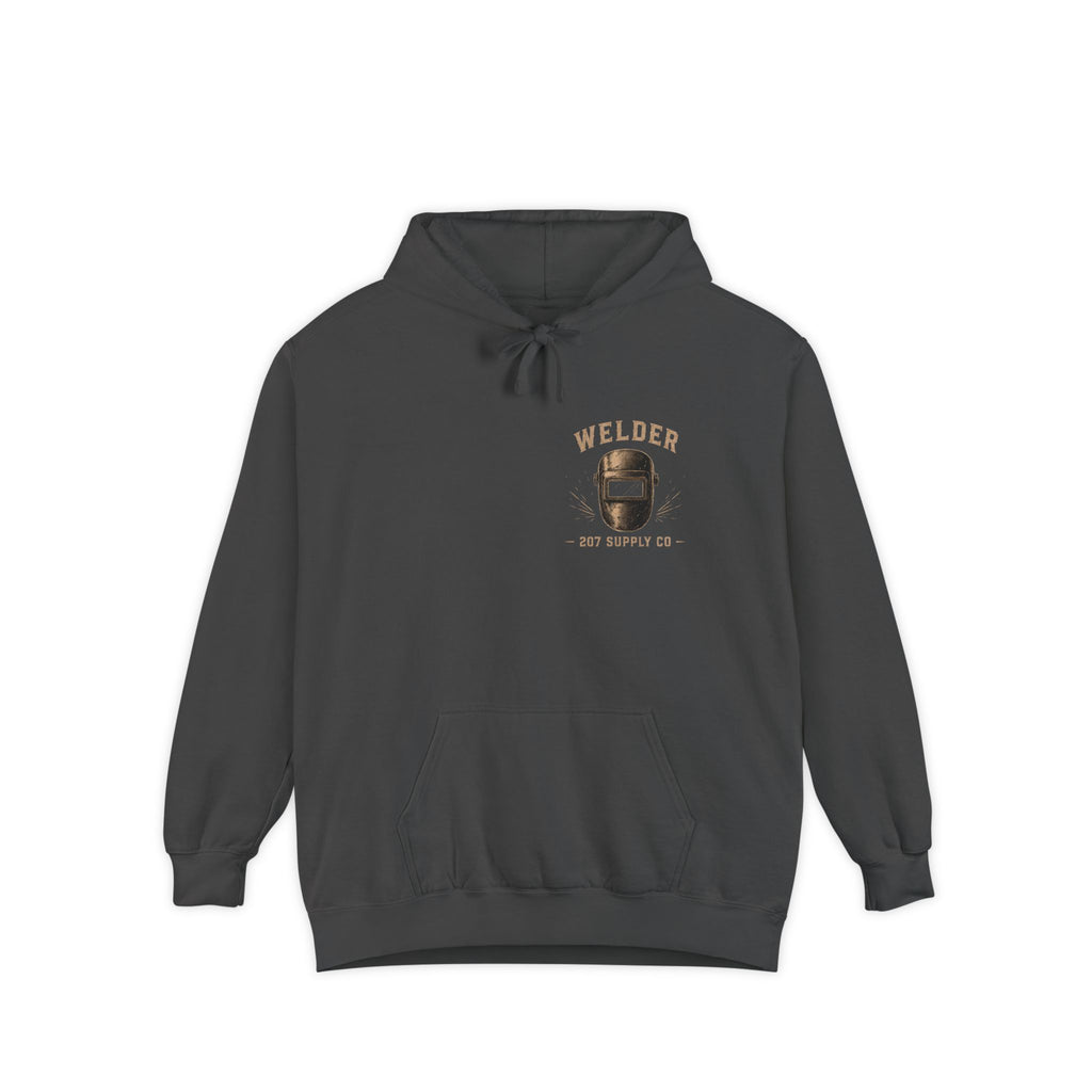 Premium Welder Hoodie - Vintage Welding Helmet Graphic