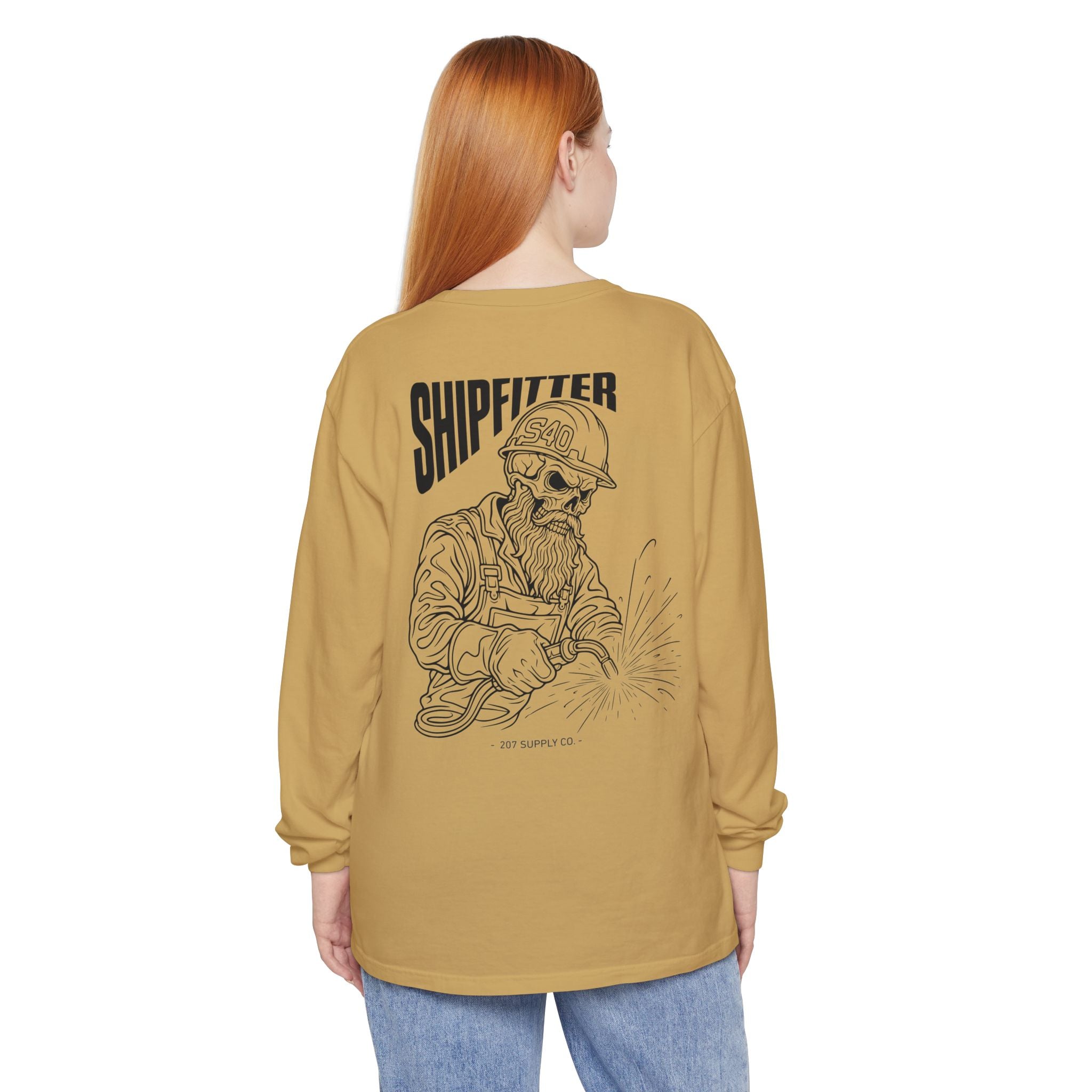 Shipfitter Bearded Skull Long Sleeve