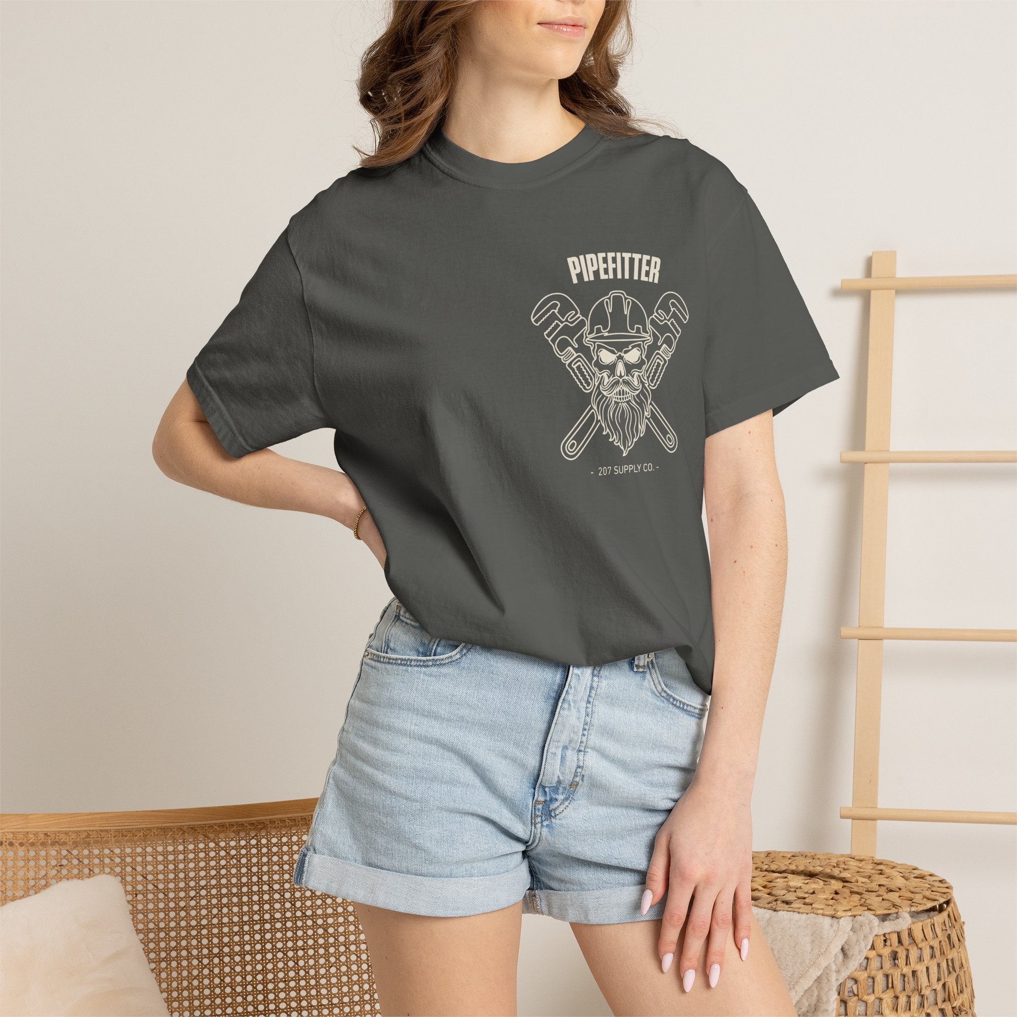 Pipefitter Skull Tee - Dark