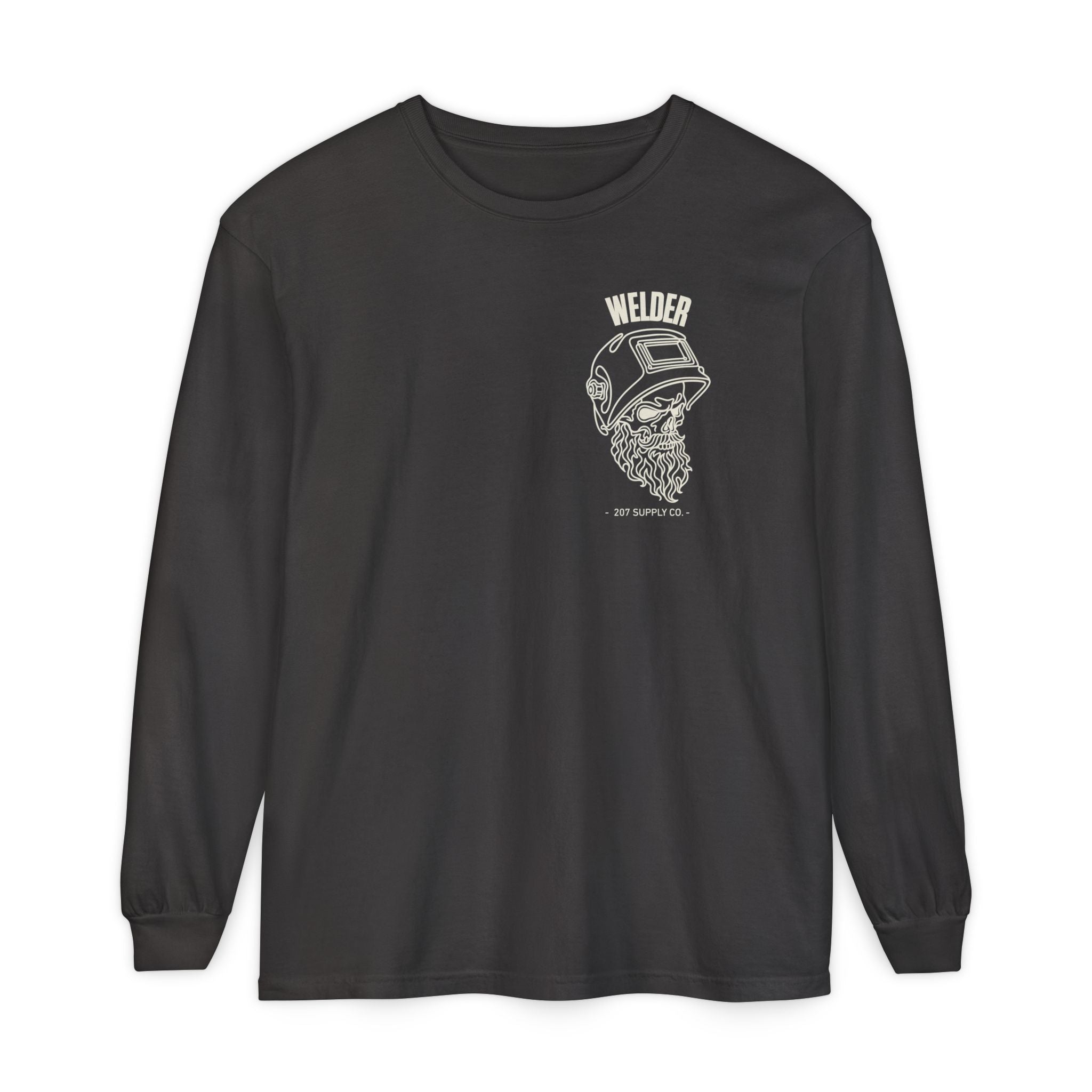 Welder Skull Long Sleeve Tee - Dark — Graphite
