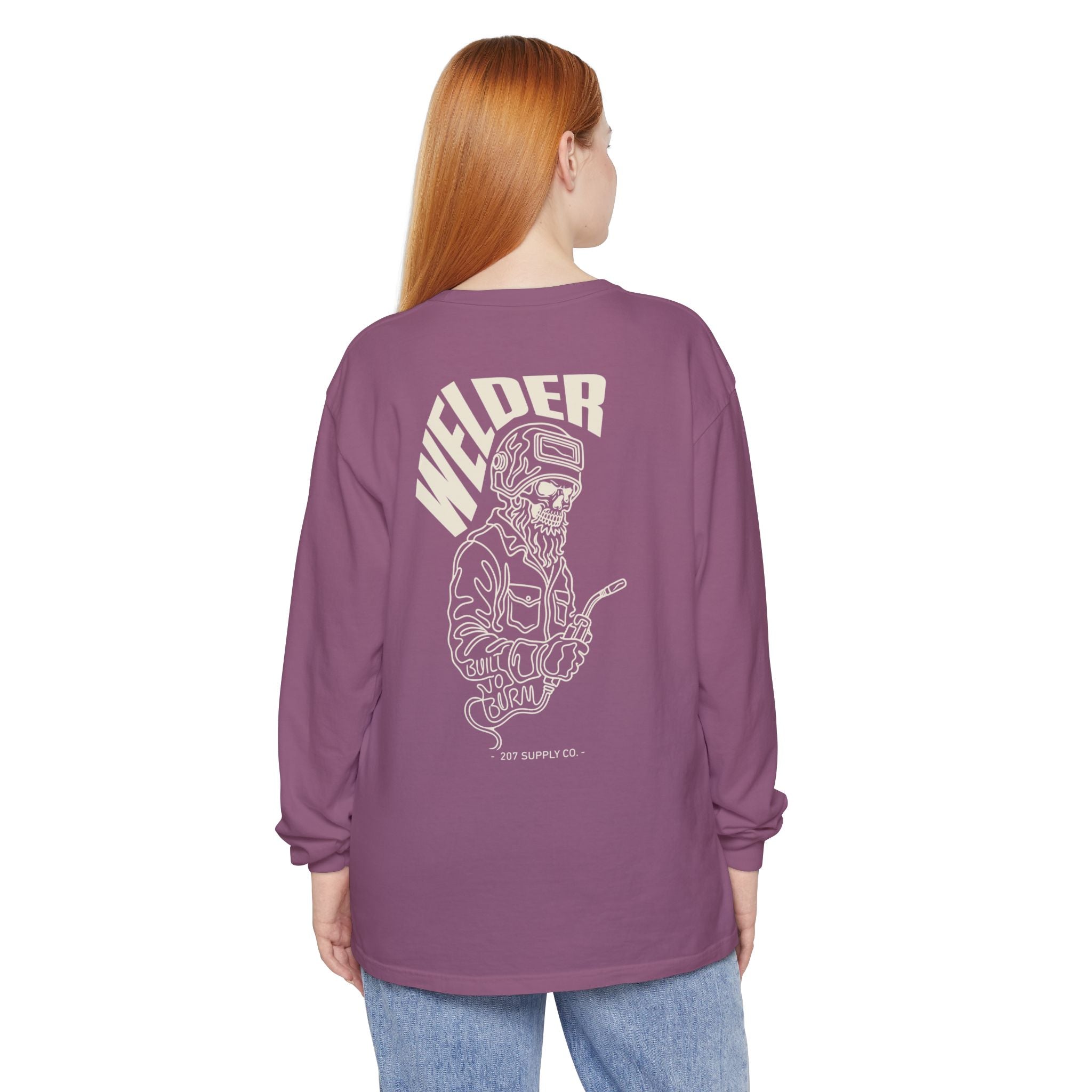 Welder Skull Long Sleeve Tee - Dark