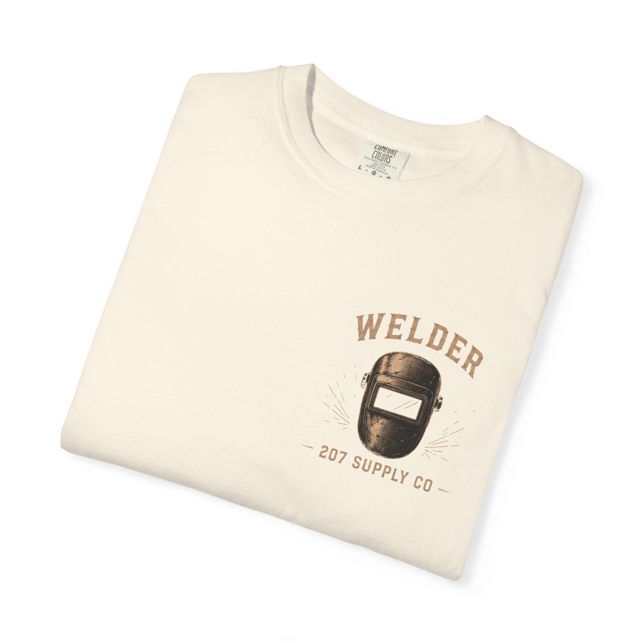 Premium Welder Graphic T-Shirt — 207 Supply Co. Vintage Welding Helmet Tee