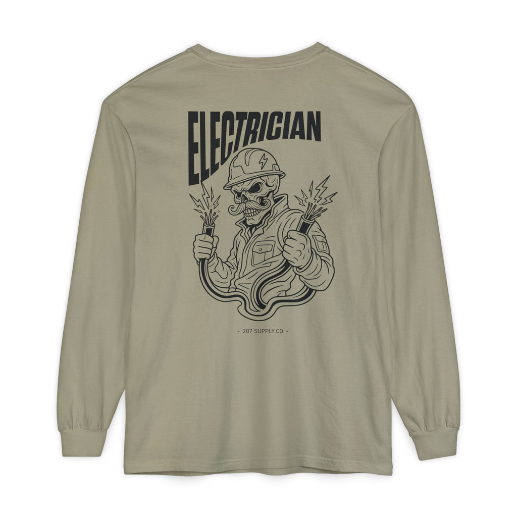 Electrician Skull Long Sleeve Tee