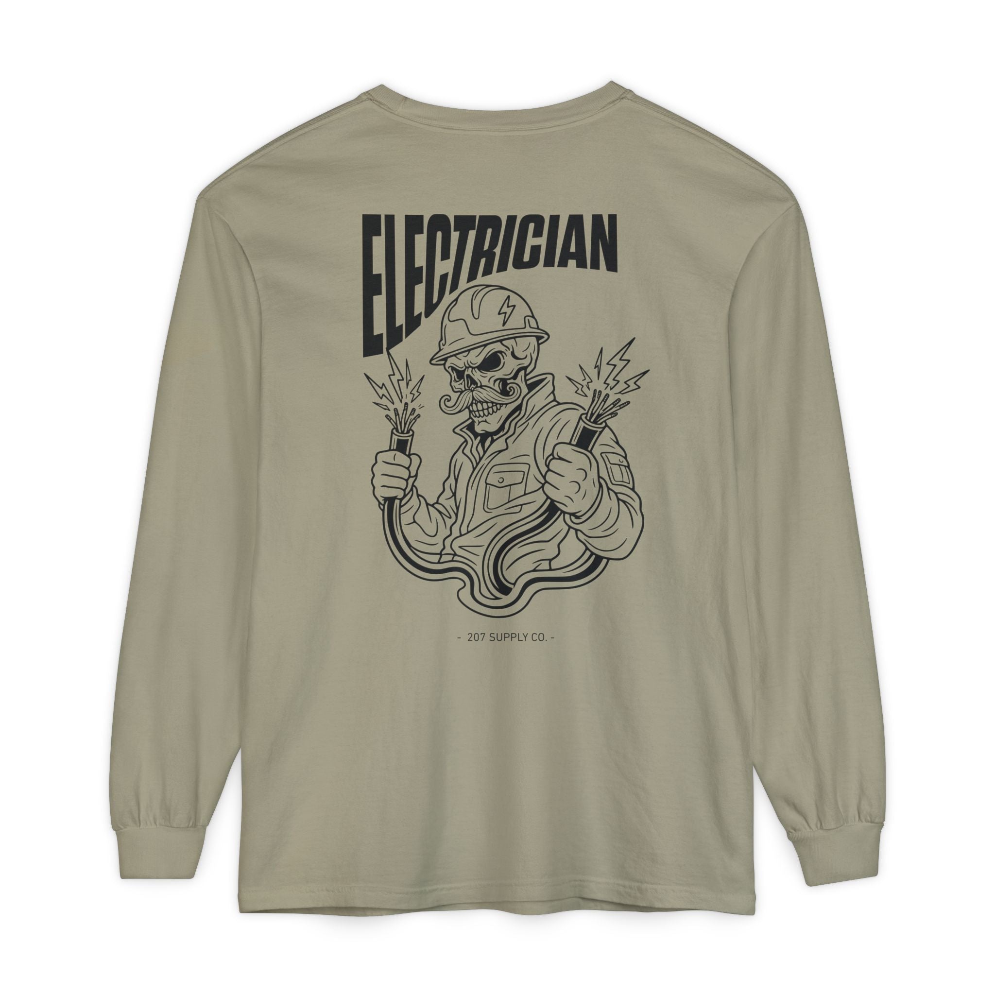Electrician Skull Long Sleeve Tee