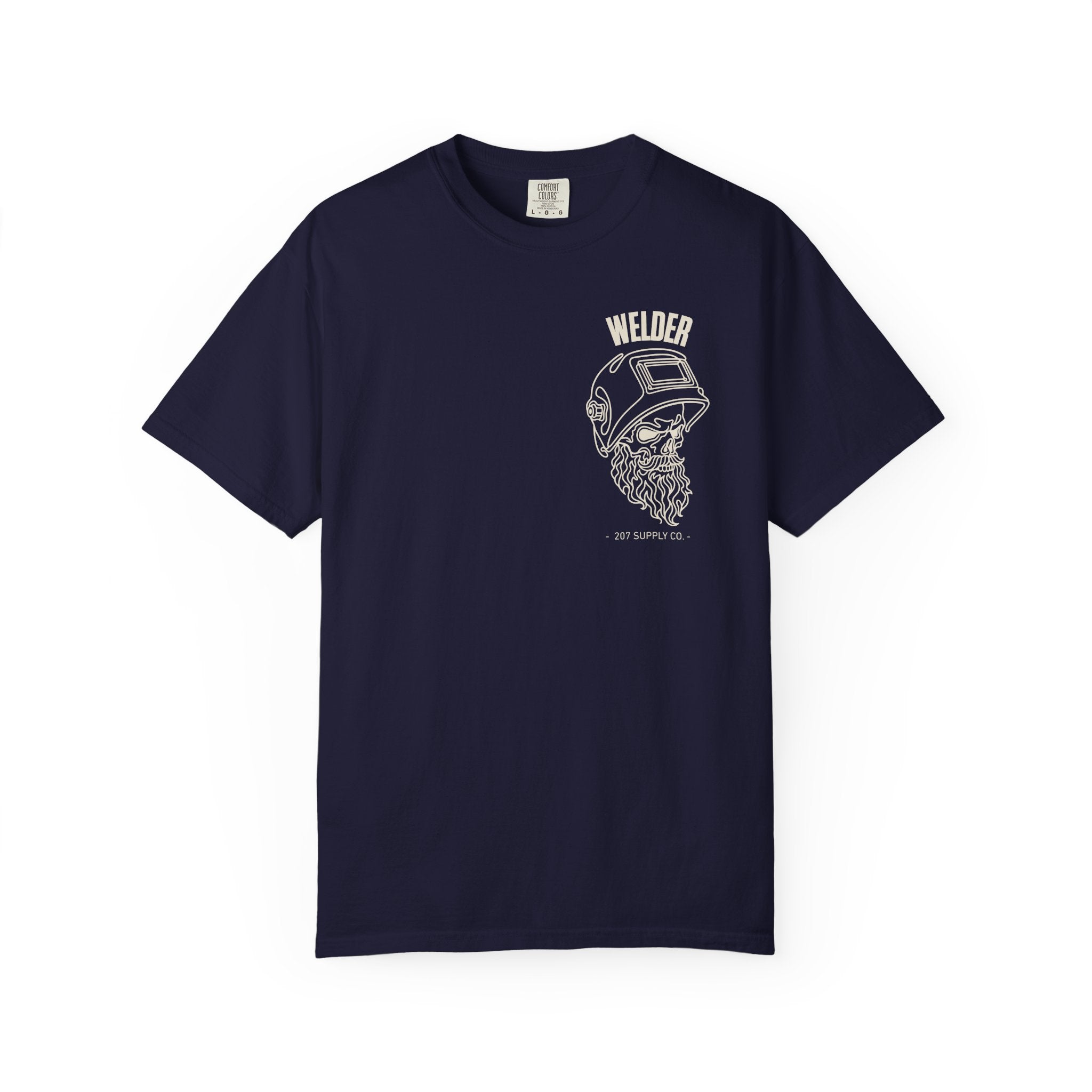 Welder Skull Tee - Dark — True Navy