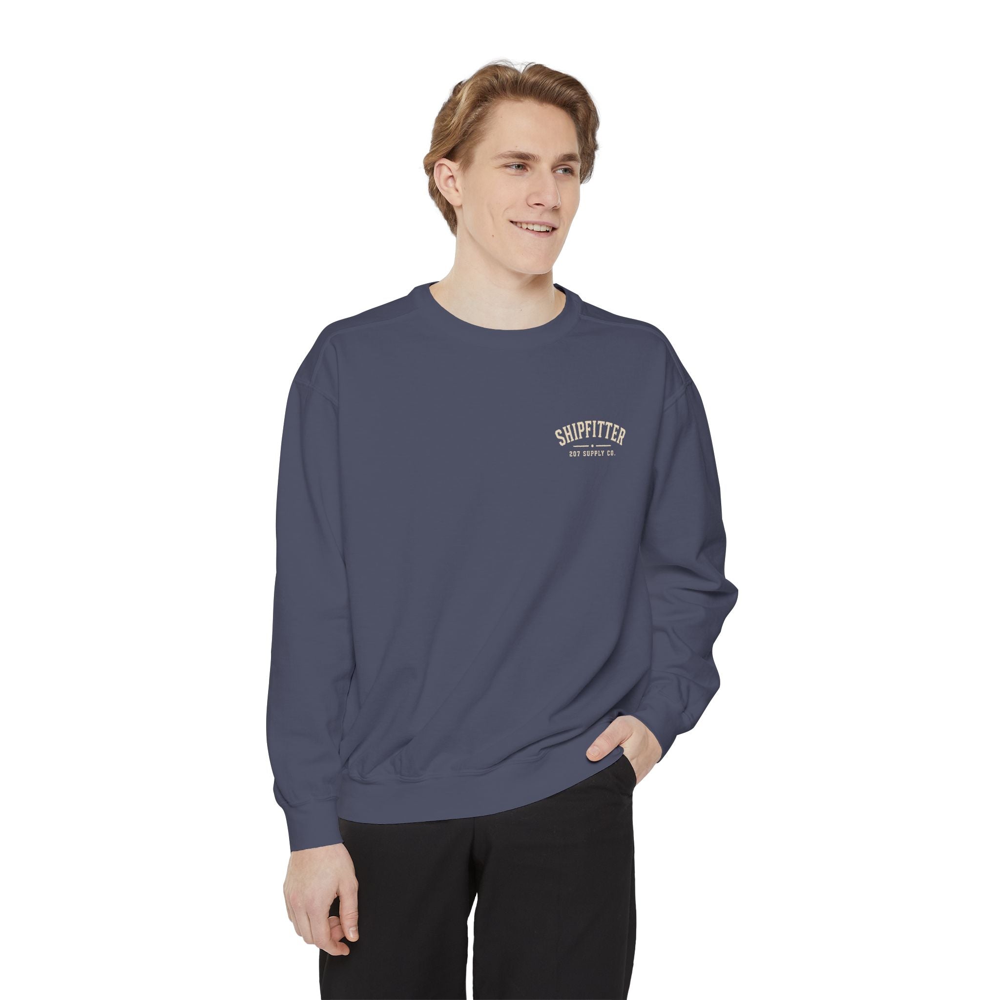 Premium Shipfitter Crewneck — Heavyweight Garment-Dyed