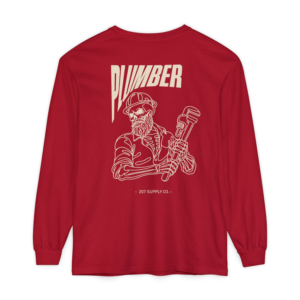 Plumber Skull Long Sleeve Tee - Dark