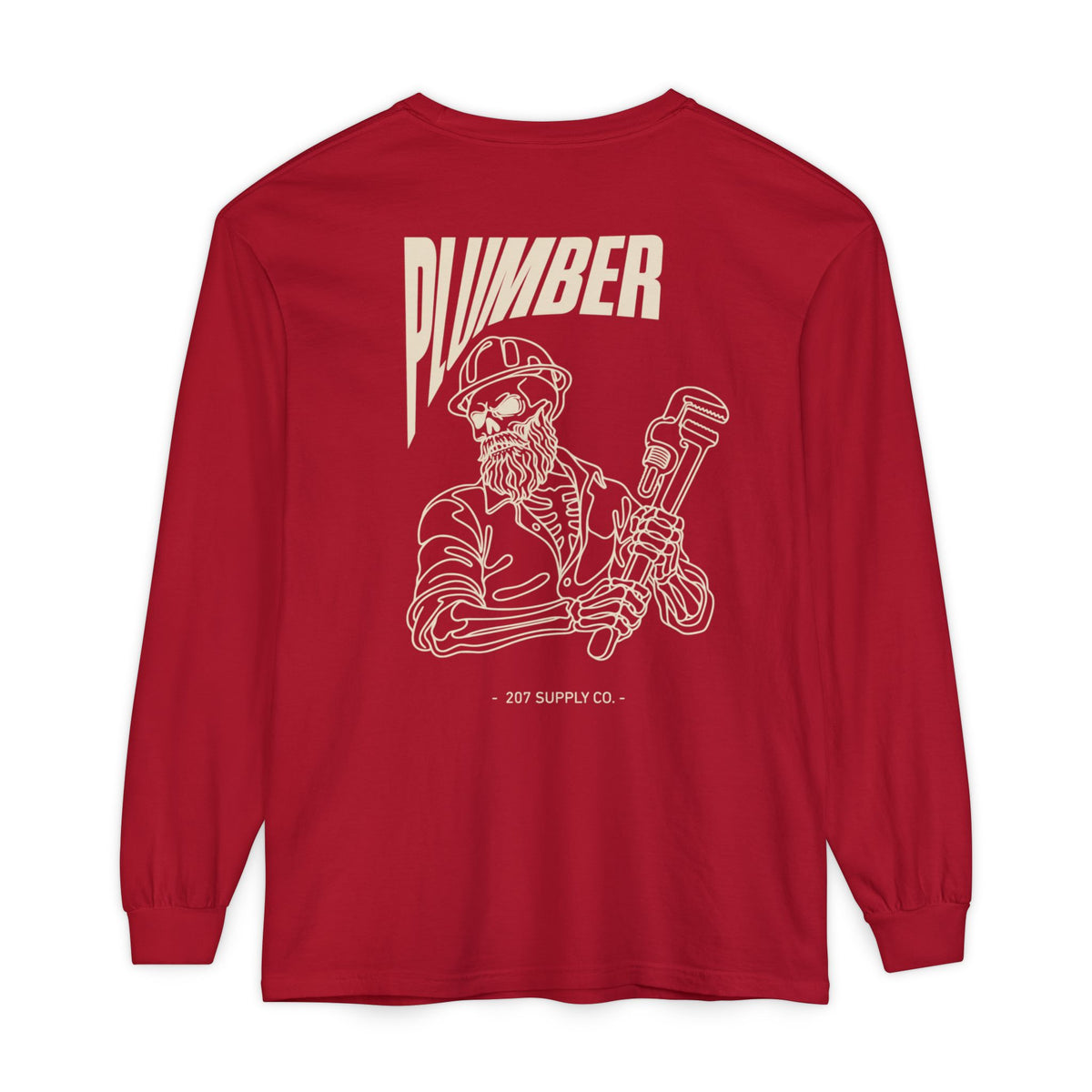 Plumber Skull Long Sleeve Tee - Dark