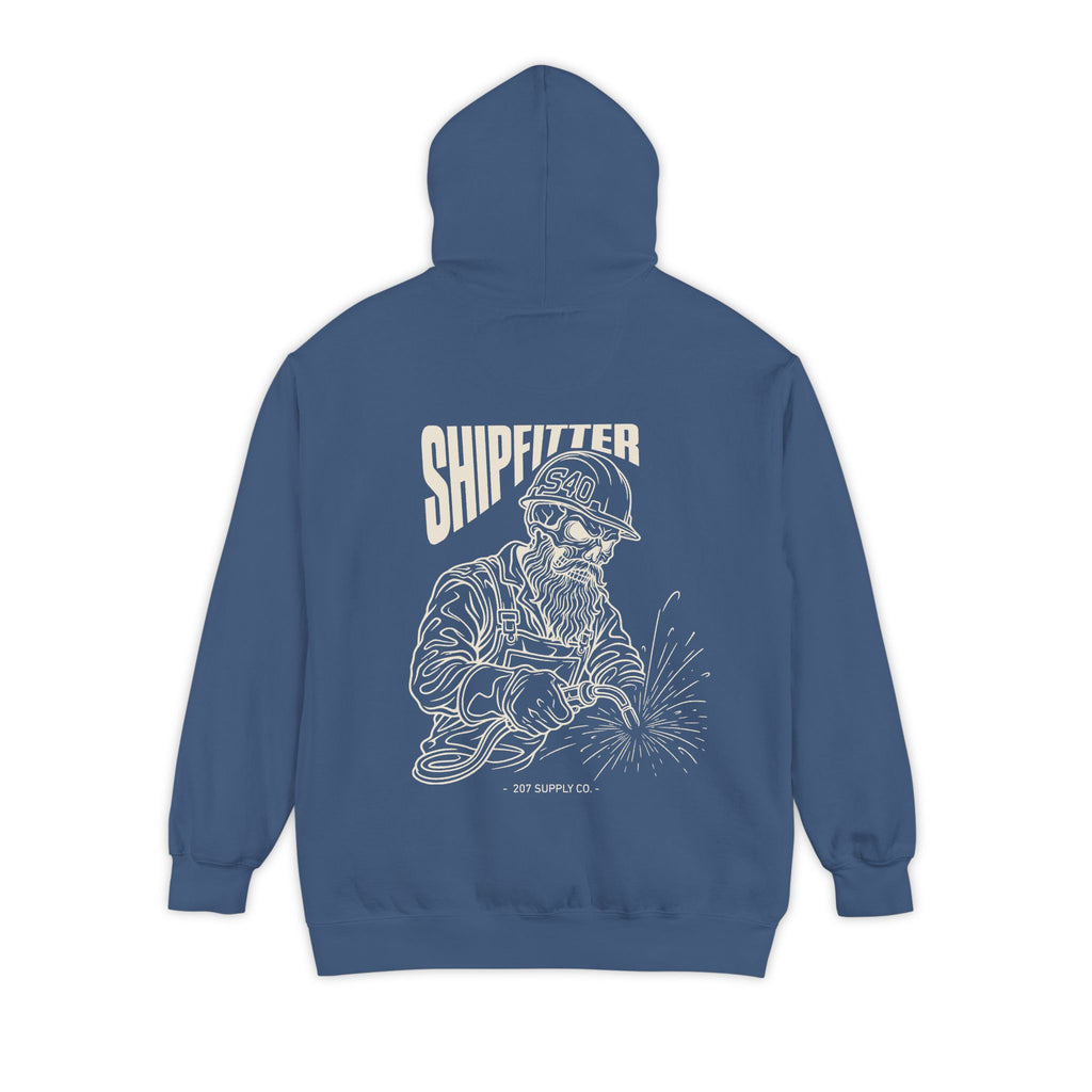 Shipfitter Bearded Skull Hoodie - Dark