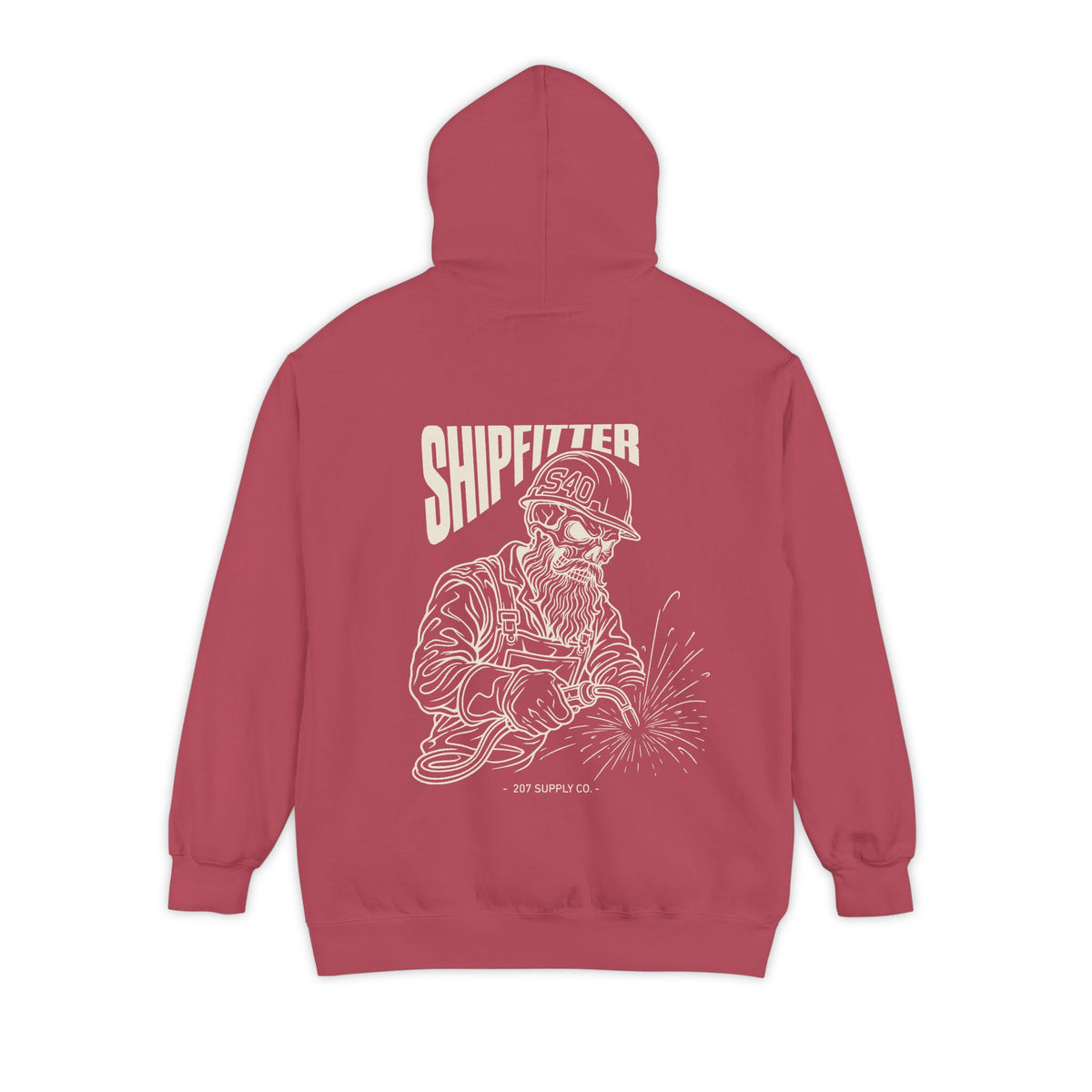 Shipfitter Bearded Skull Hoodie - Dark