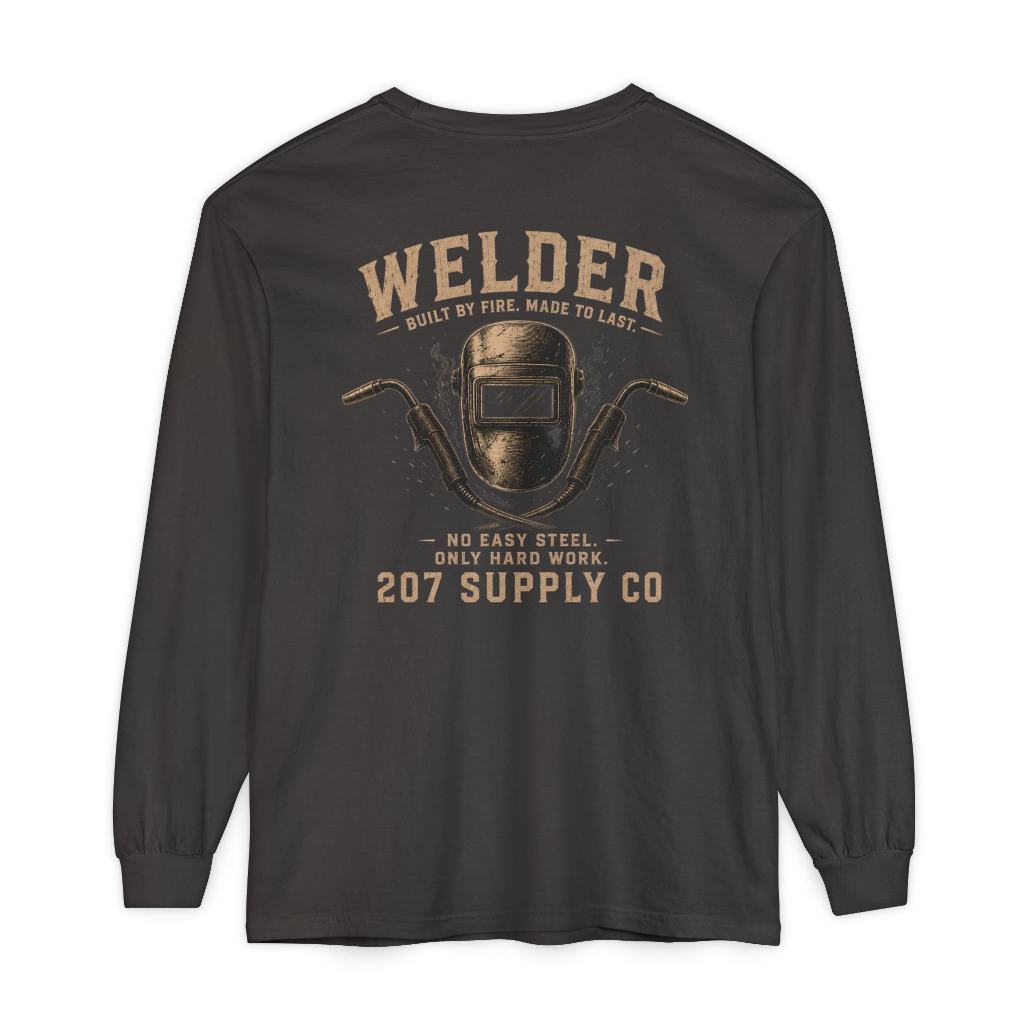 Premium Welder Long Sleeve T‑Shirt — "Welder 207 Supply Co" Vintage Workwear