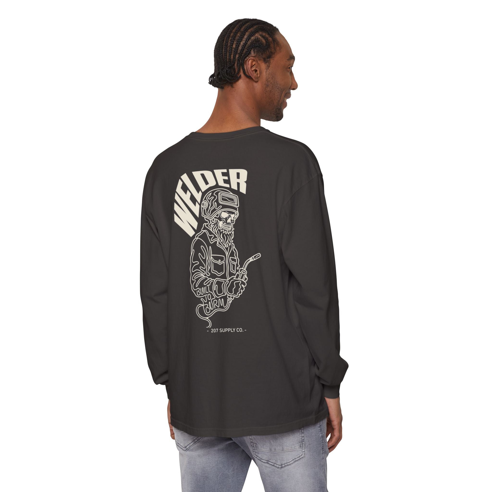 Welder Skull Long Sleeve Tee - Dark