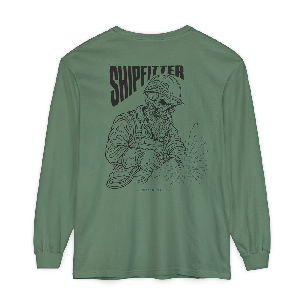 Shipfitter Bearded Skull Long Sleeve