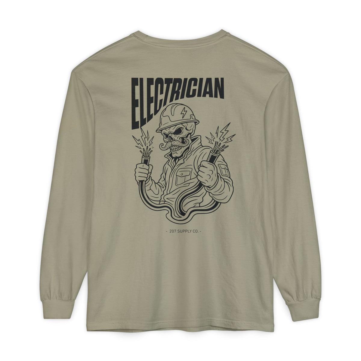 Electrician Skull Long Sleeve Tee
