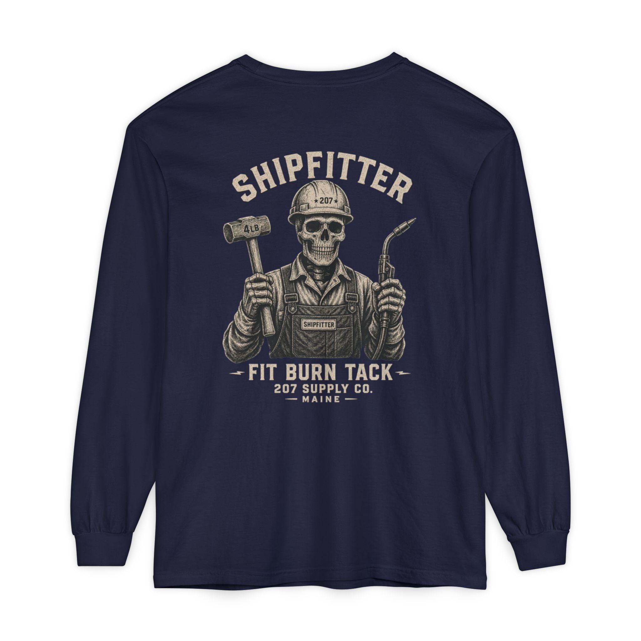 Premium Shipfitter Long Sleeve — Premium Shipfitter Skull