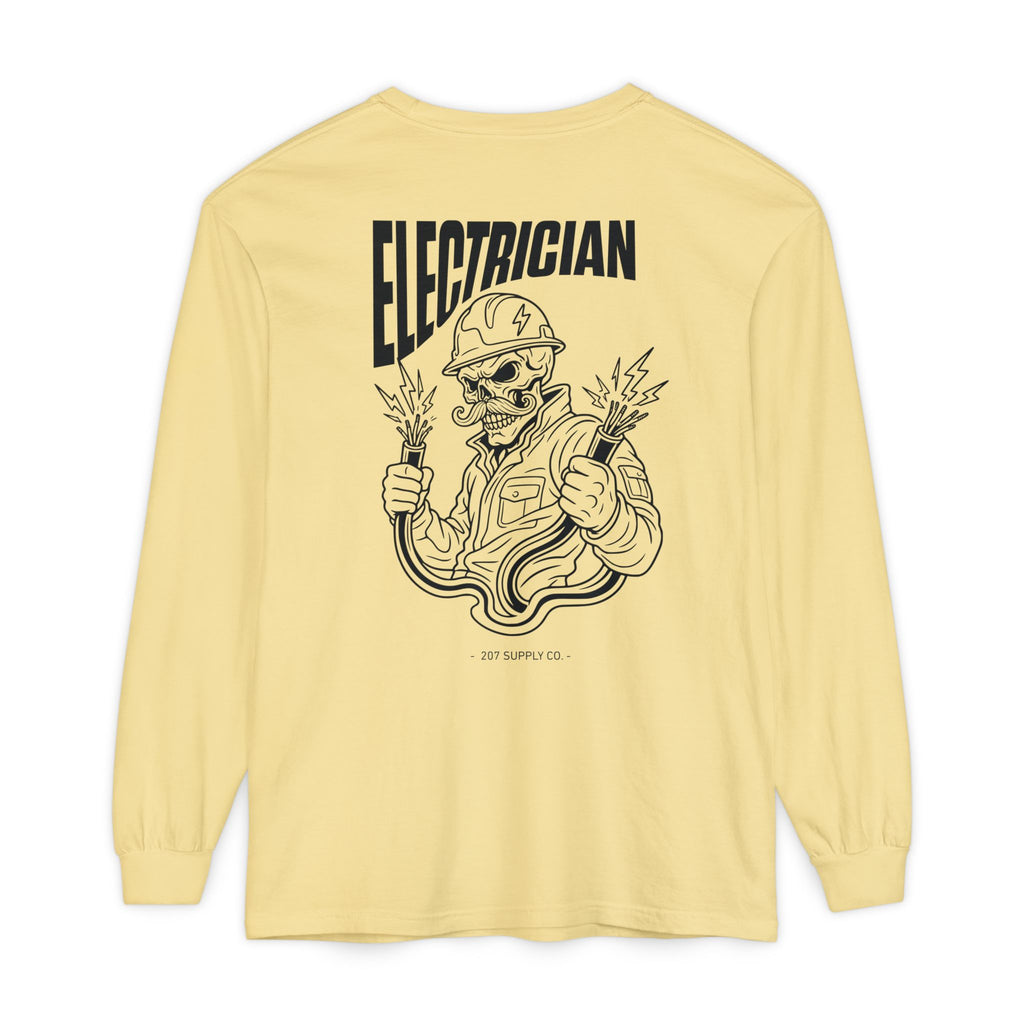 Electrician Skull Long Sleeve Tee