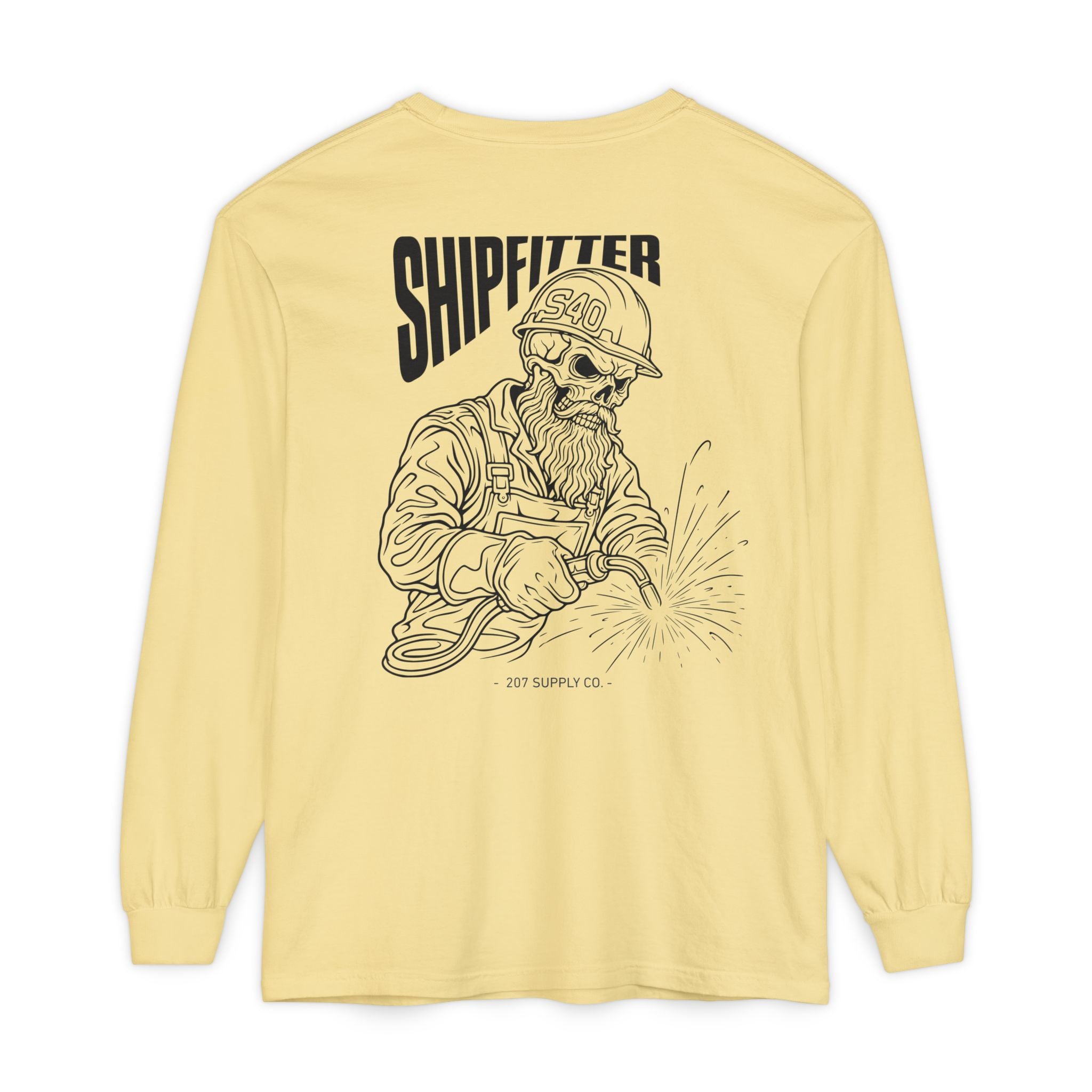 Shipfitter Bearded Skull Long Sleeve